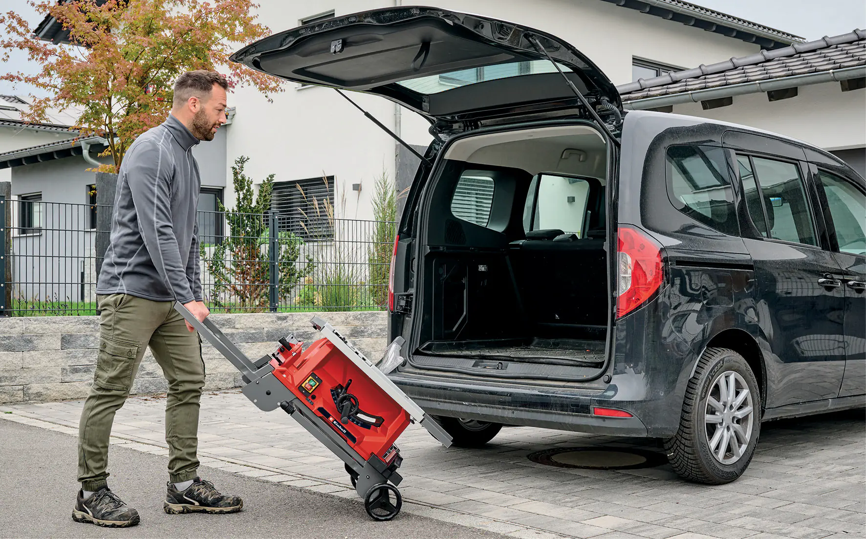 Einhell Expert Tischkreissäge TE-CC 250 UF klappbar Trolleyfunktion