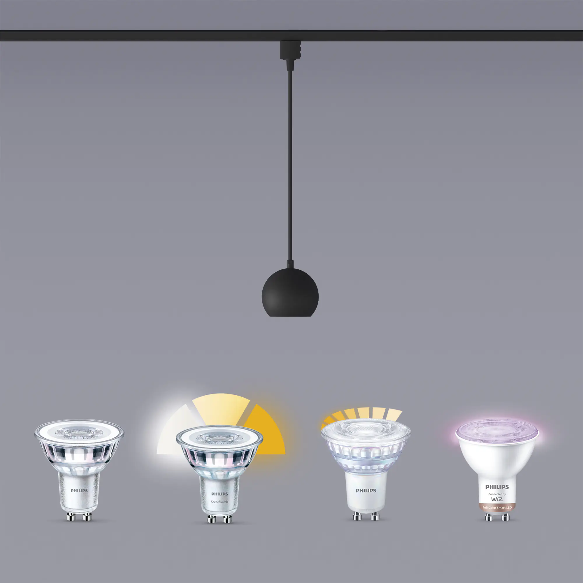 Philips Pendelleuchte 1er Pendel Colby Easy Link schwarz