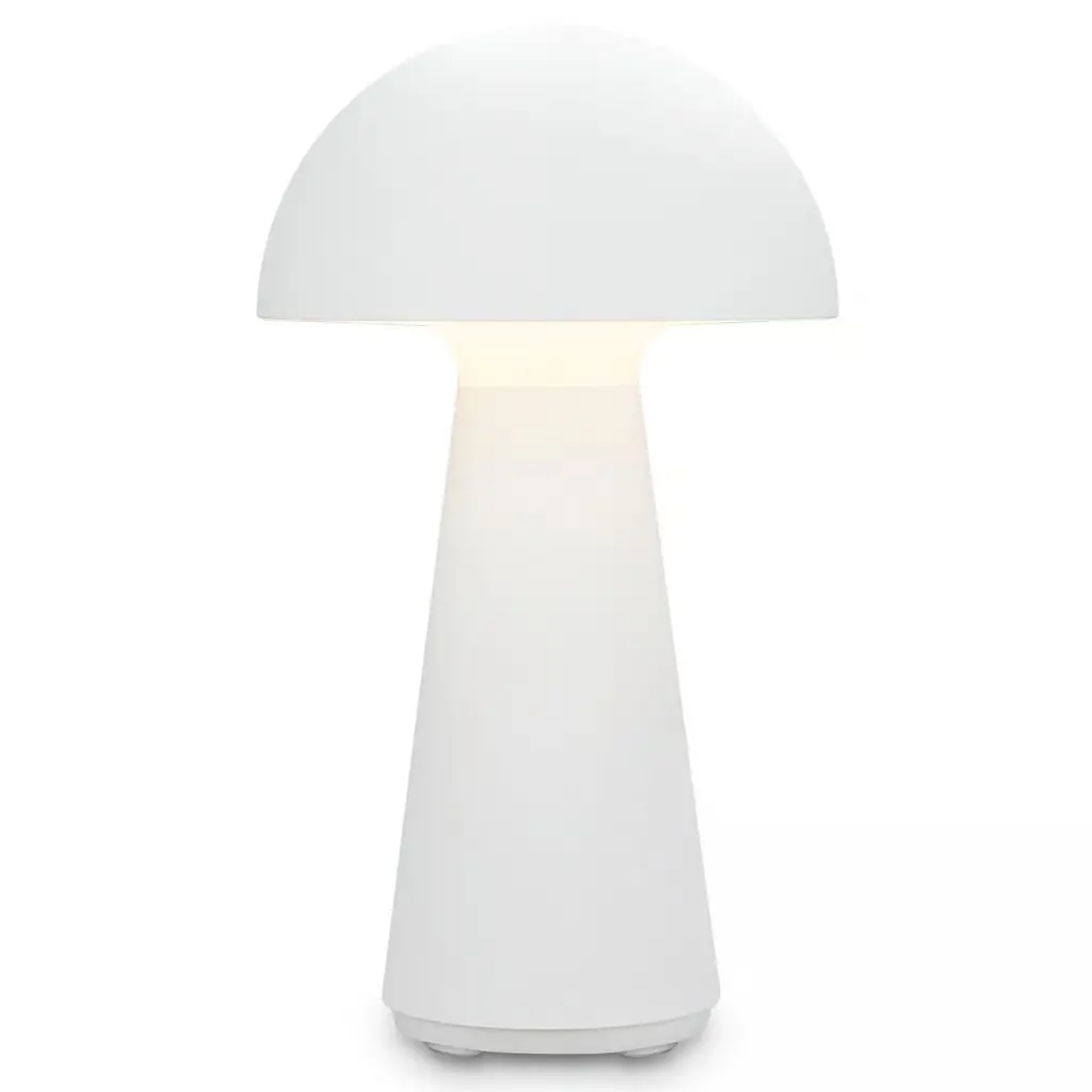 Briloner LED Akku-Tischleuchte Fungo weiß 28 x 16 cm warmweiß