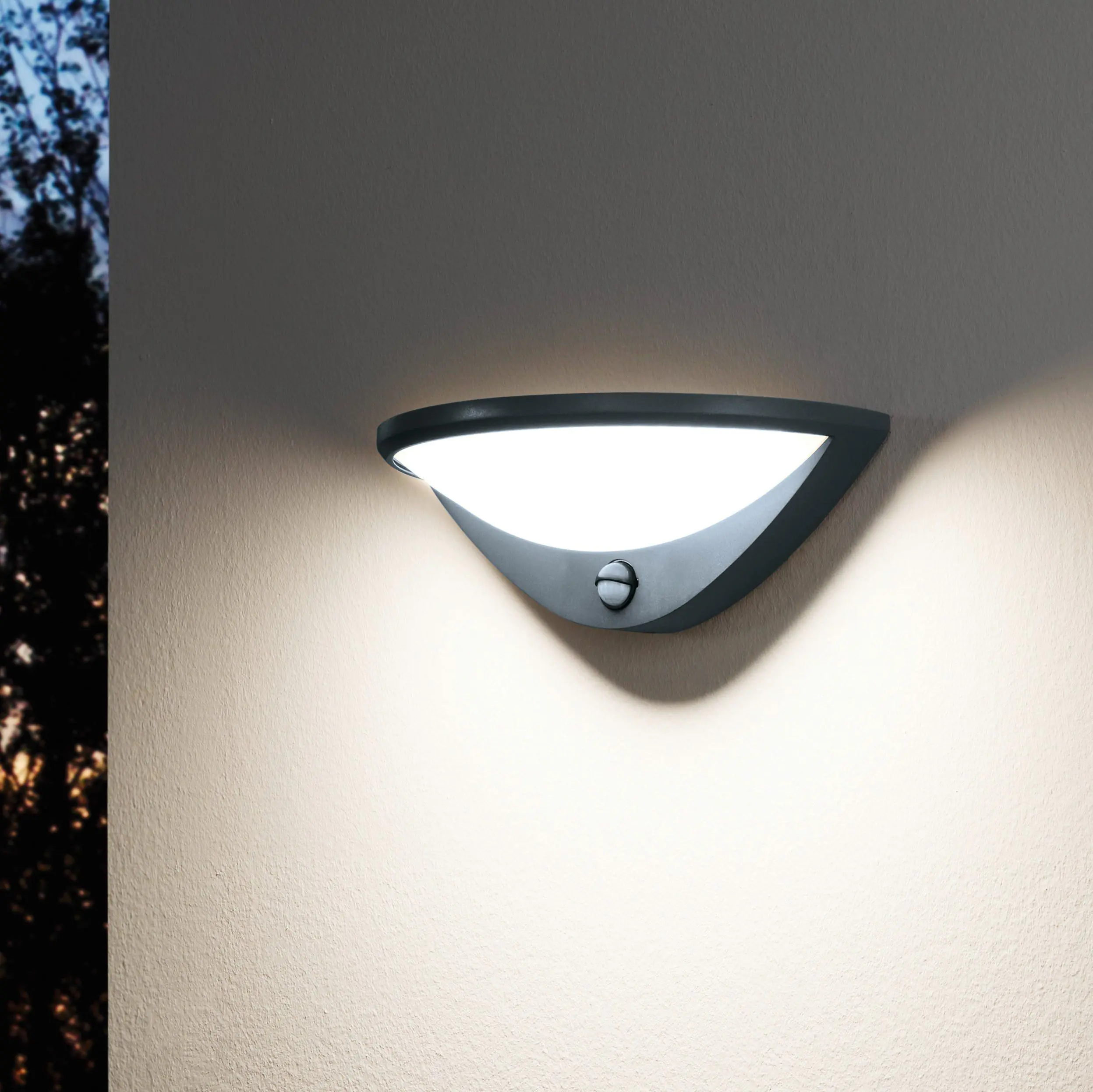 Eglo Led Außen-Wandleuchte Belcreda anthrazit warmweiß mit Bewegungsmelder