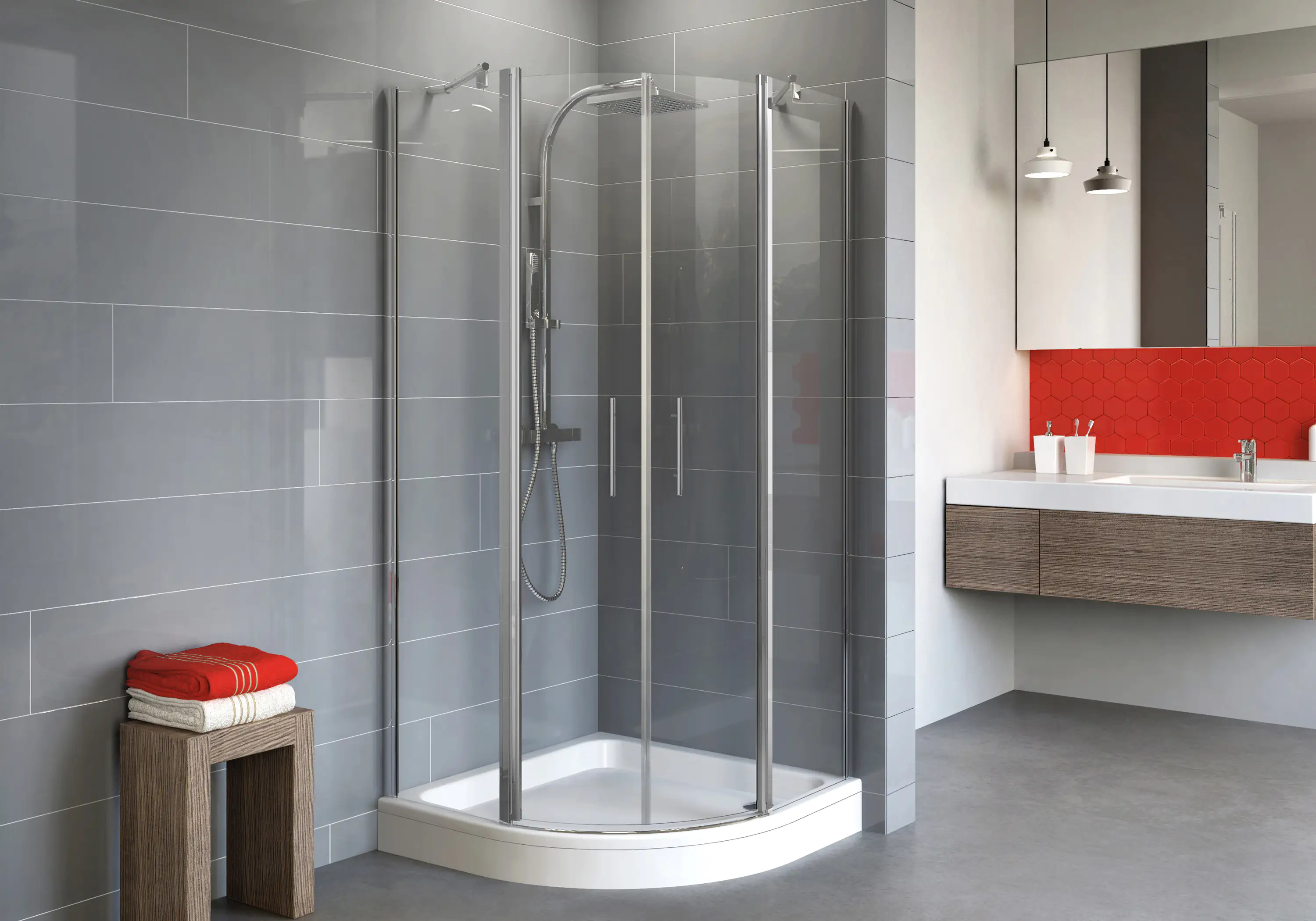 Schulte Runddusche 90 x 90 x 192 cm Alexa Style 2.0