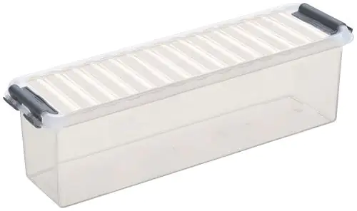 Sunware Aufbewahrungsbox Q-Line mit Deckel 27 x 8,4 cm 1,3 L transparent