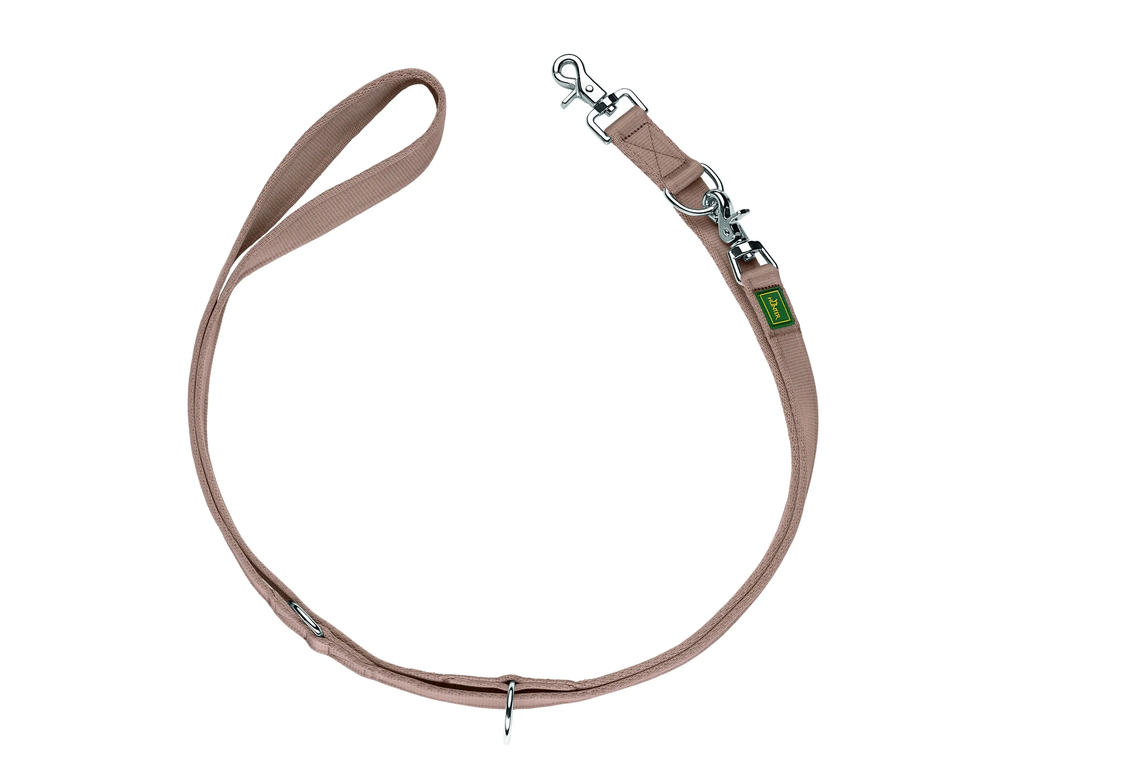 Hunter Hundeleine Führleine verstellbar Inari 2 m x 2,5 cm beige