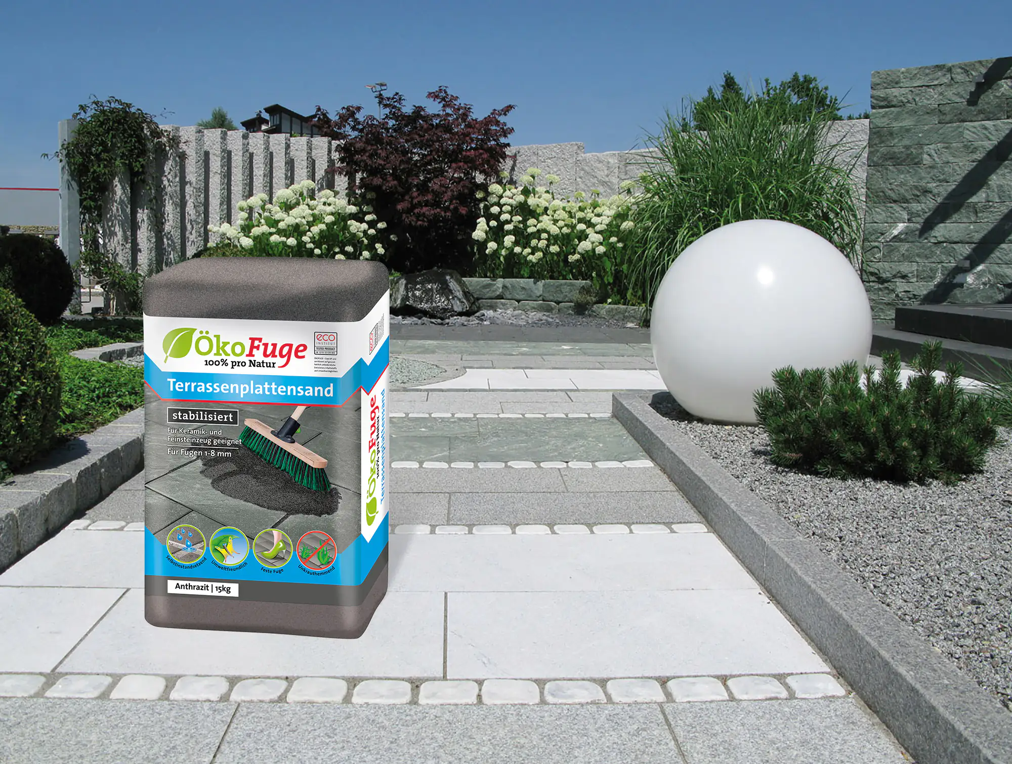 ÖkoFuge Terrassenplattensand anthrazit 15 kg