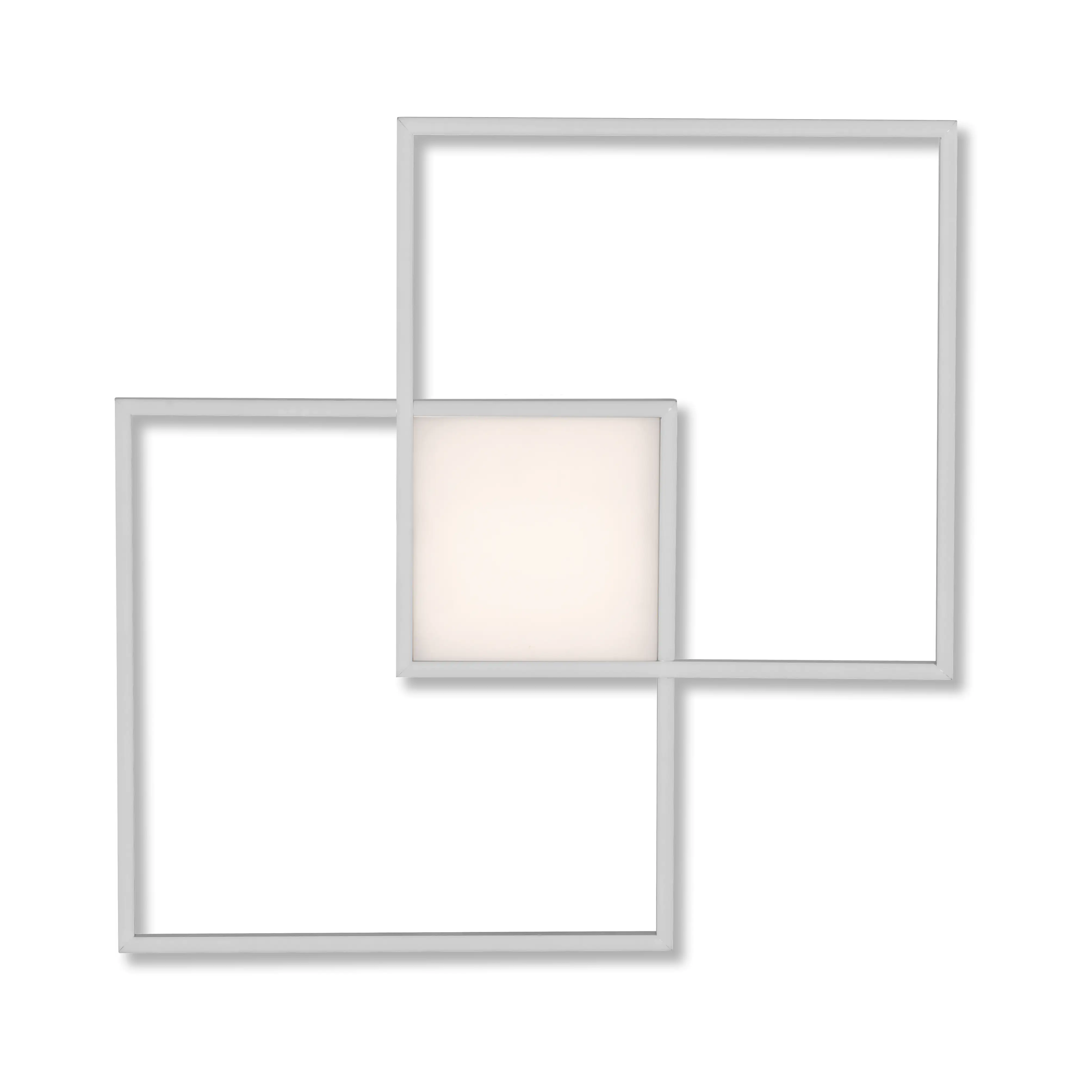 JustLight LED CCT Deckenleuchte Asmin nickel-matt 60 x 60 cm dimmbar