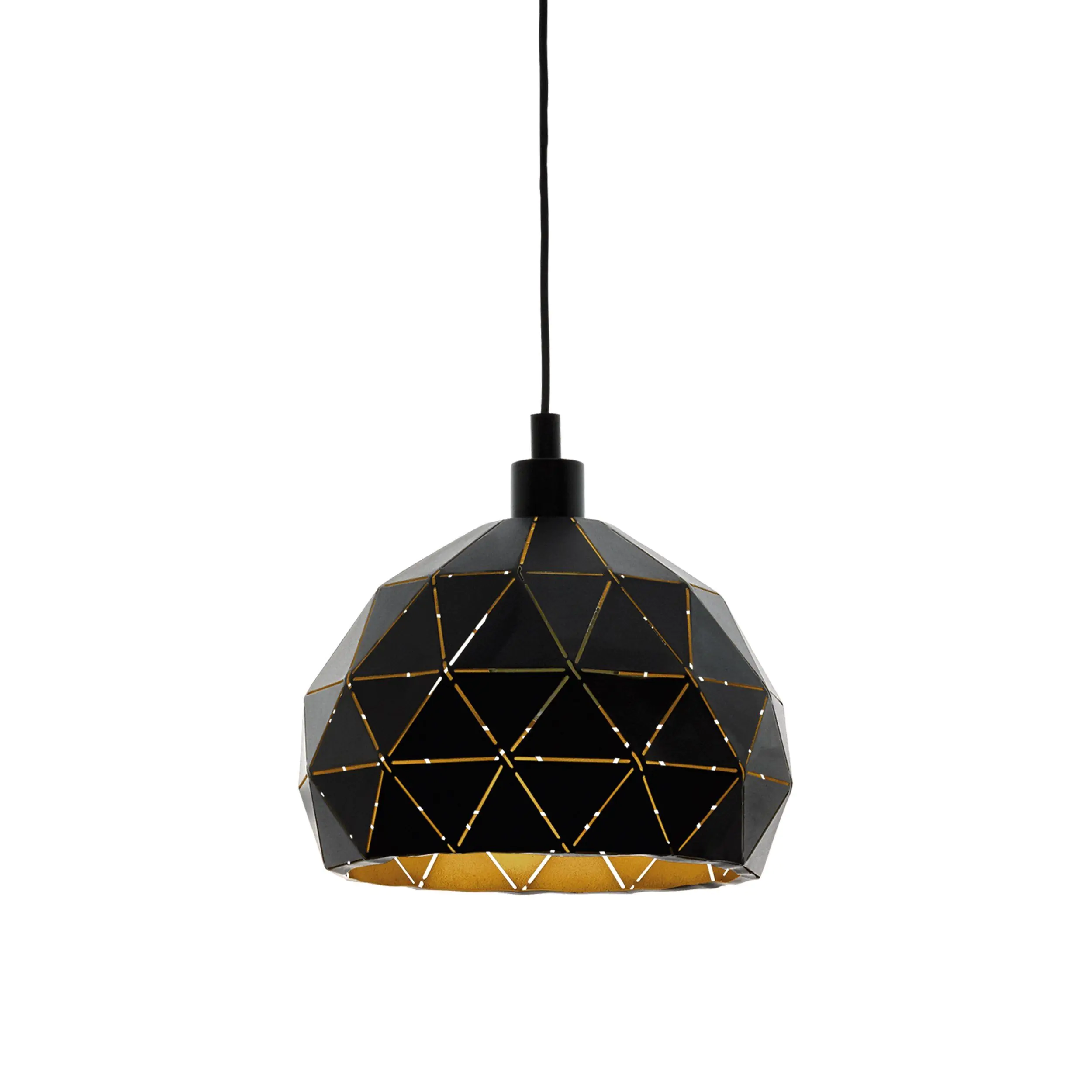 Eglo Pendelleuchte Roccaforte schwarz, gold