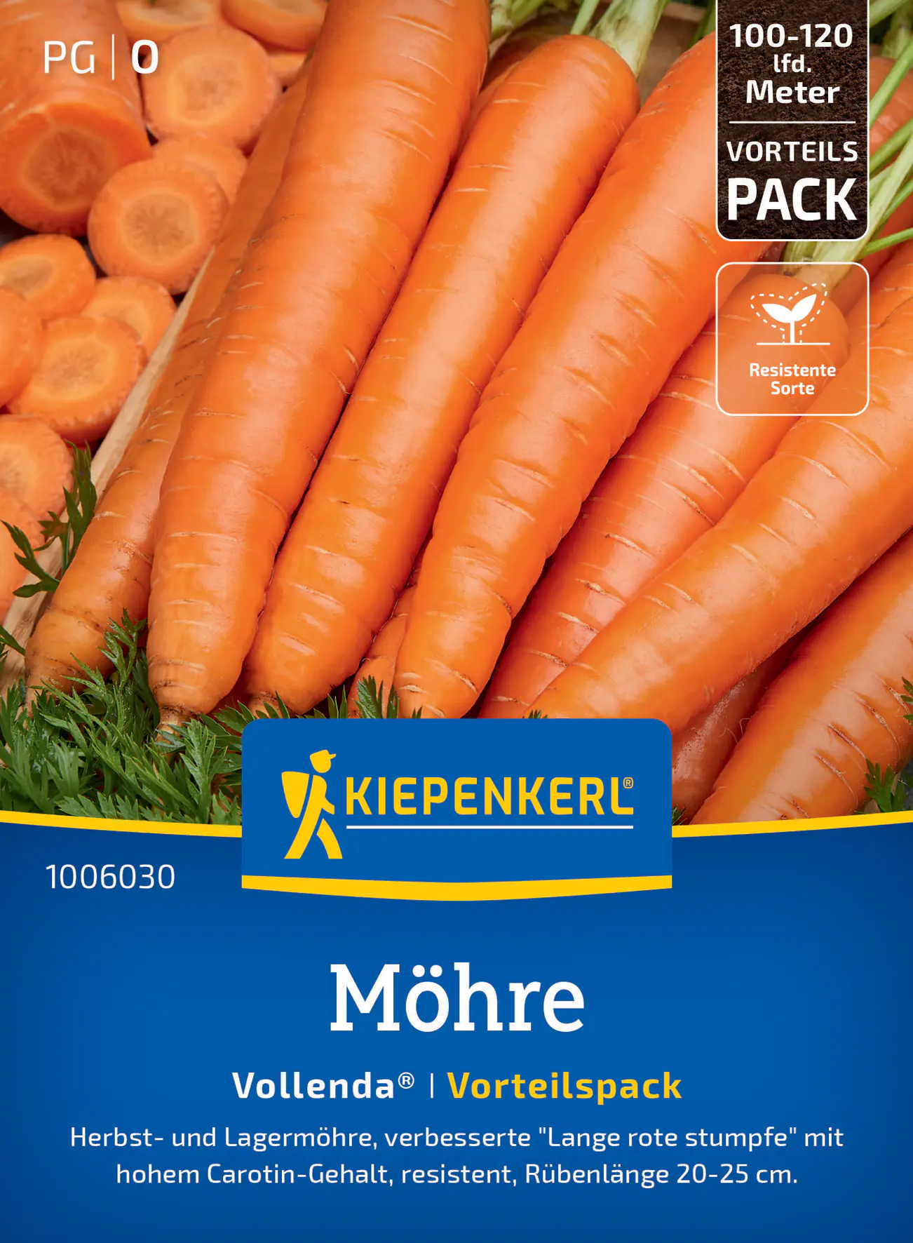 Kiepenkerl Saatgut Möhrensamen Vollenda Vorteilspackung für ca. 25 – 36 m²