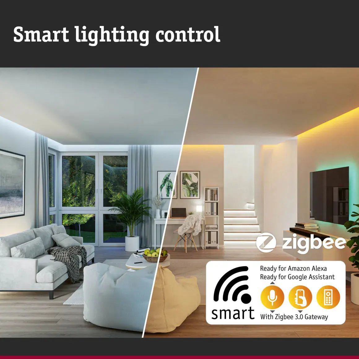 Paulmann LED-Einbauleuchte ZigBee satin dimmbar 