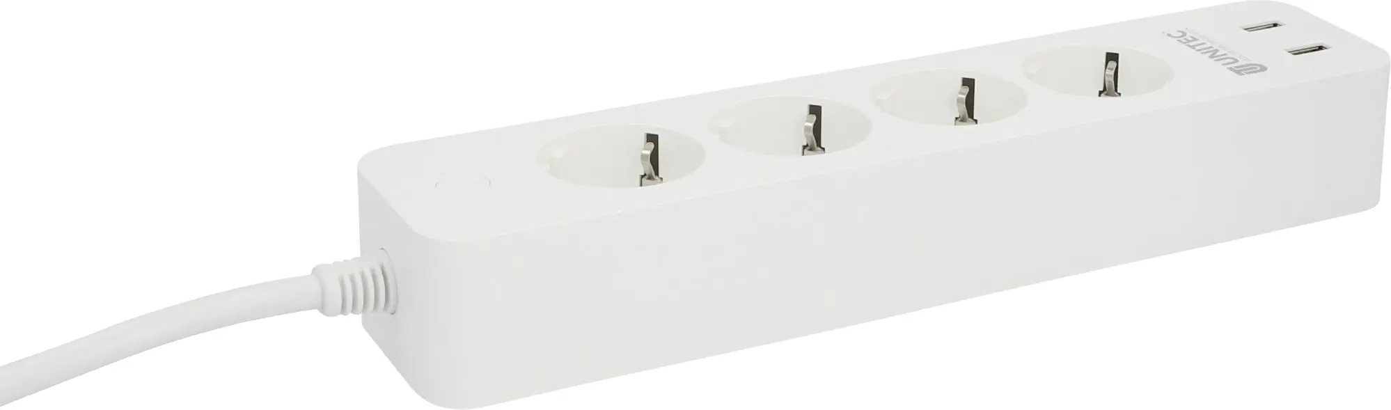 Unitec Steckdosenleiste 4-fach 1,8 m Wifi weiß, steuerbar mit Google
