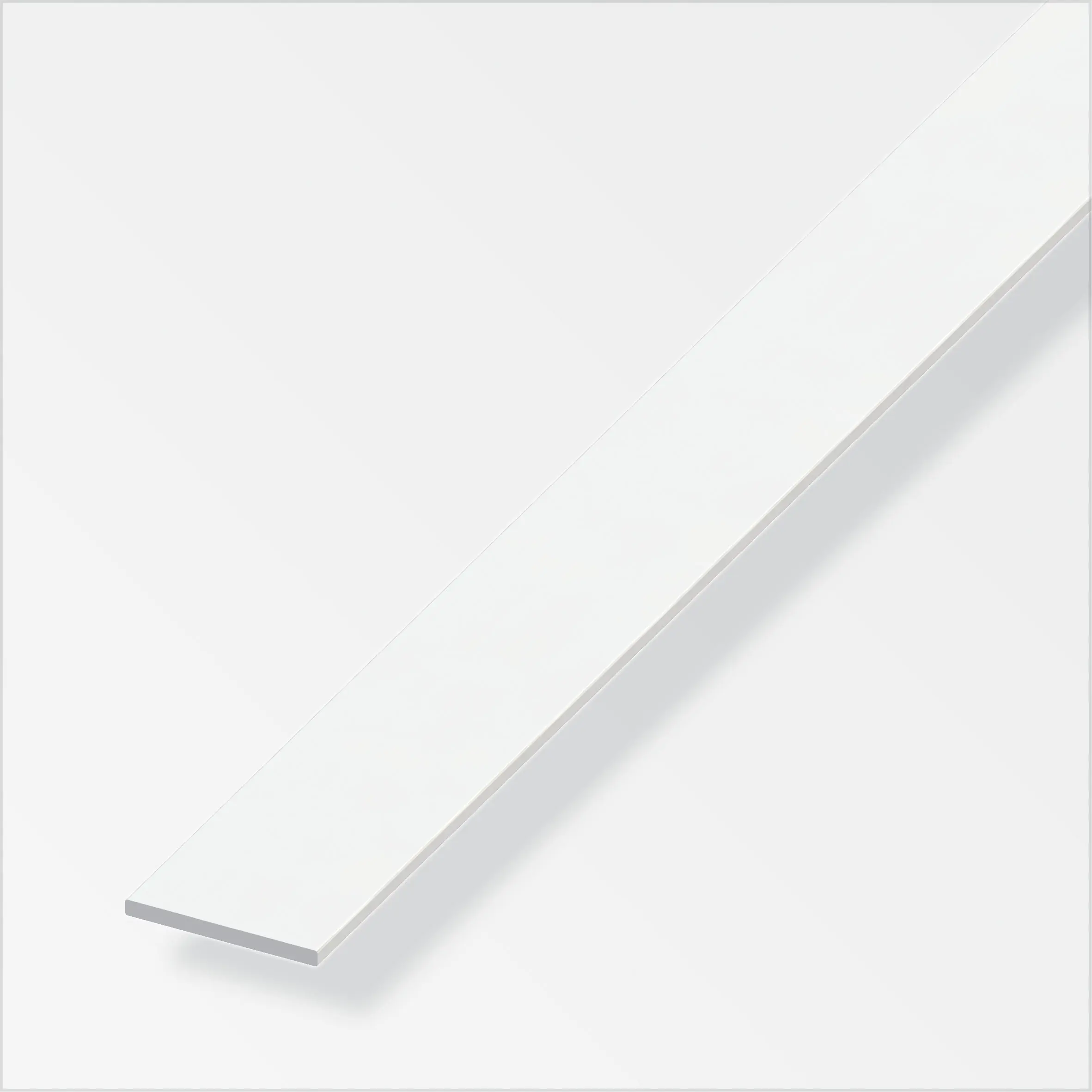 alfer Flachstange Aluminium 1 m x 20 × 2 mm pulverbeschichtet verkehrsweiß