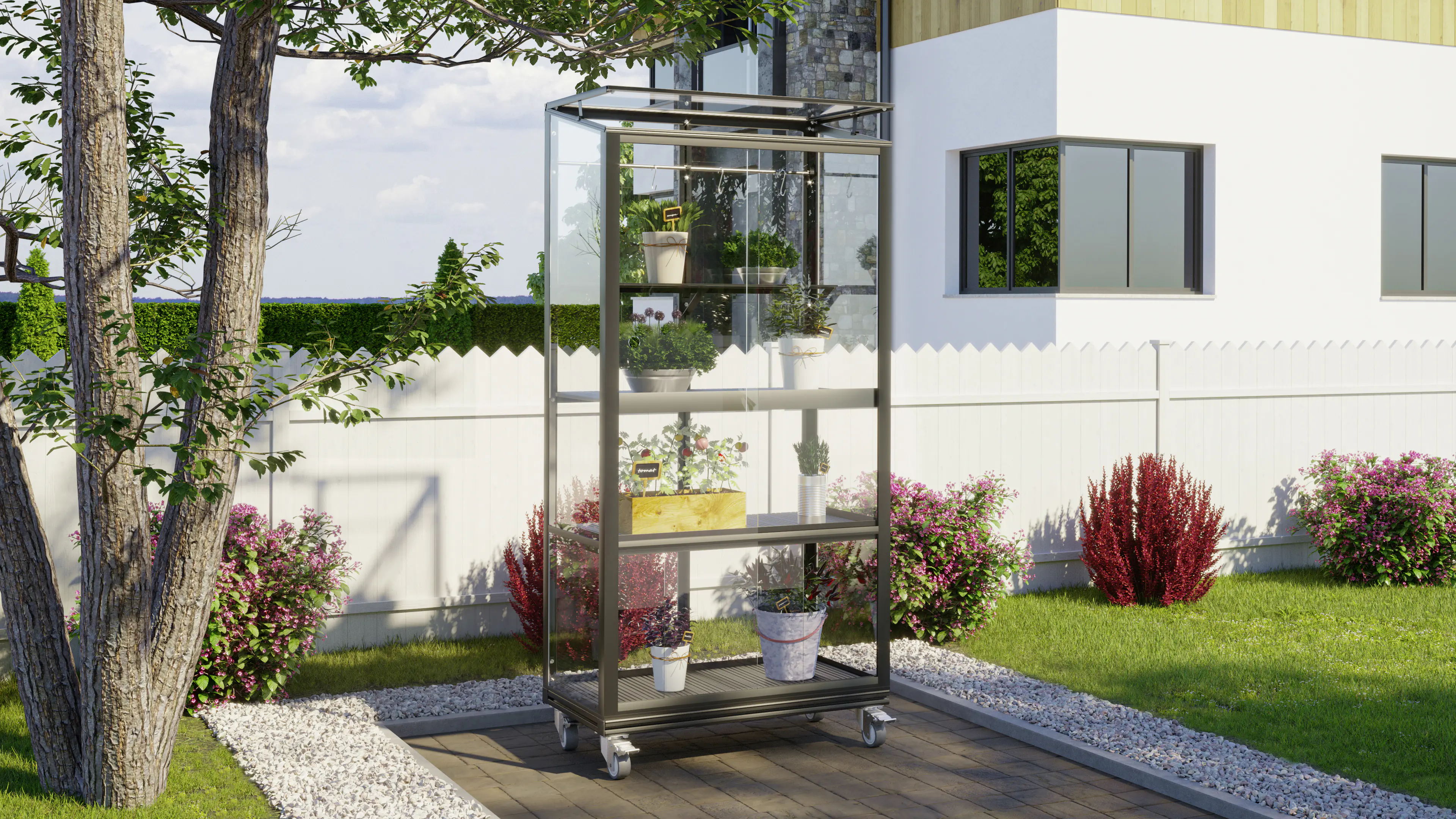 Vitavia Zusatzregal für Balkongewächshaus 79 x 40 cm schwarz