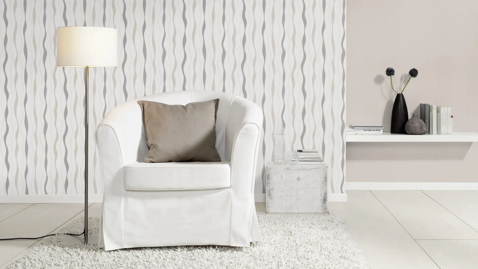 Rasch Vliestapete 415360 home Style uni beige 10,05 x 0,53 m