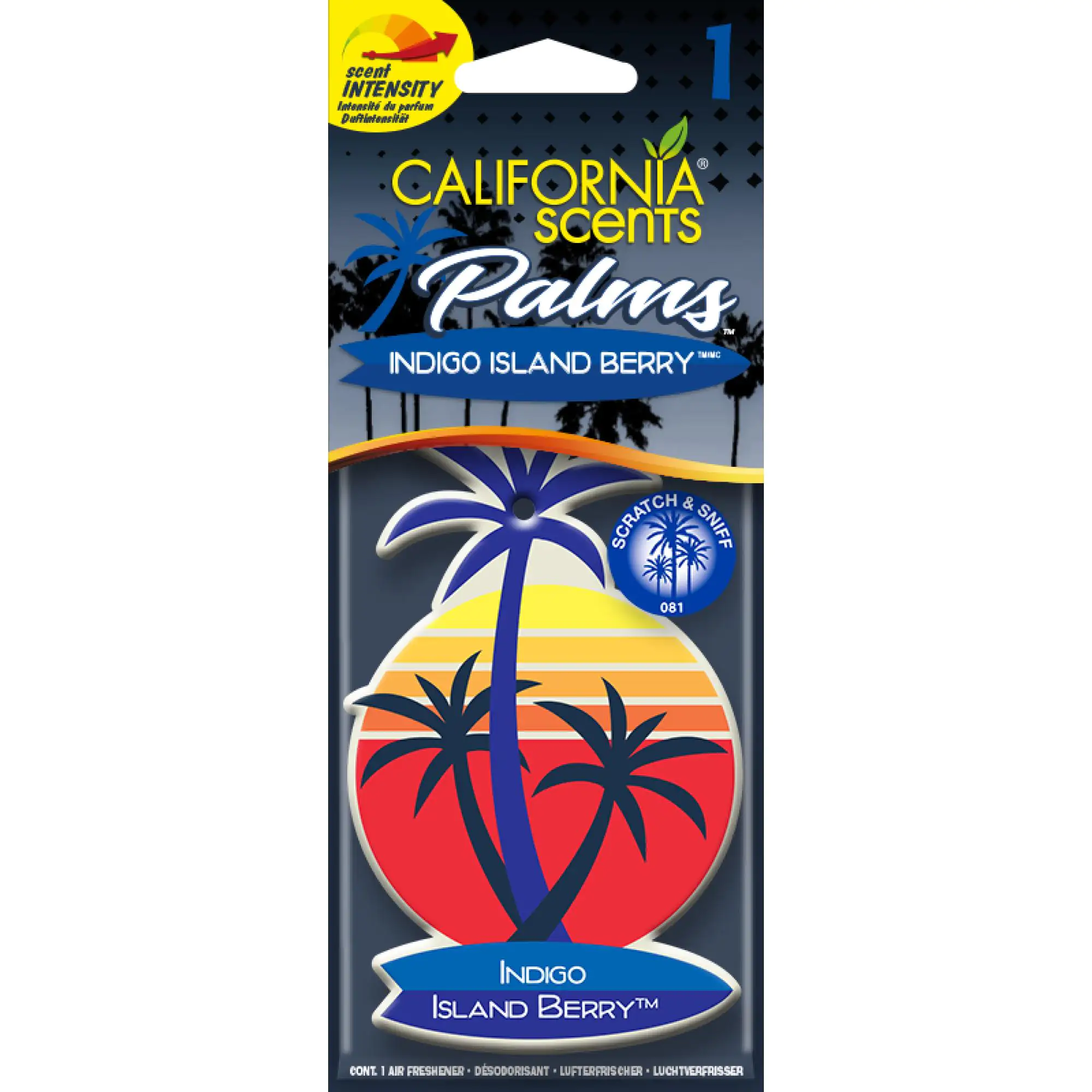 California Scents Papierlufterfrischer Palm Indigo Island Berry