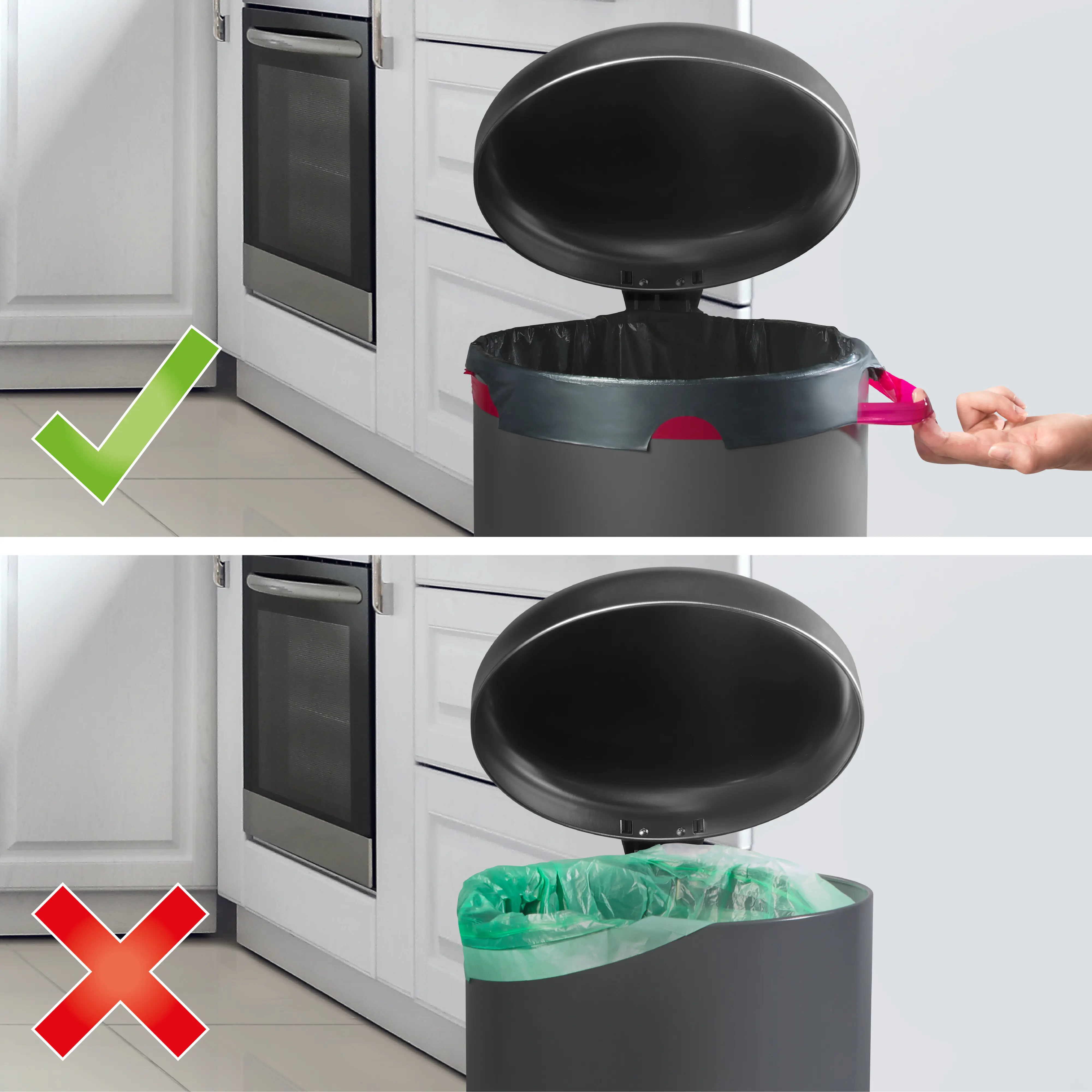 Swirl® Fixierband-Müllbeutel 10 L Reißfest & Dicht