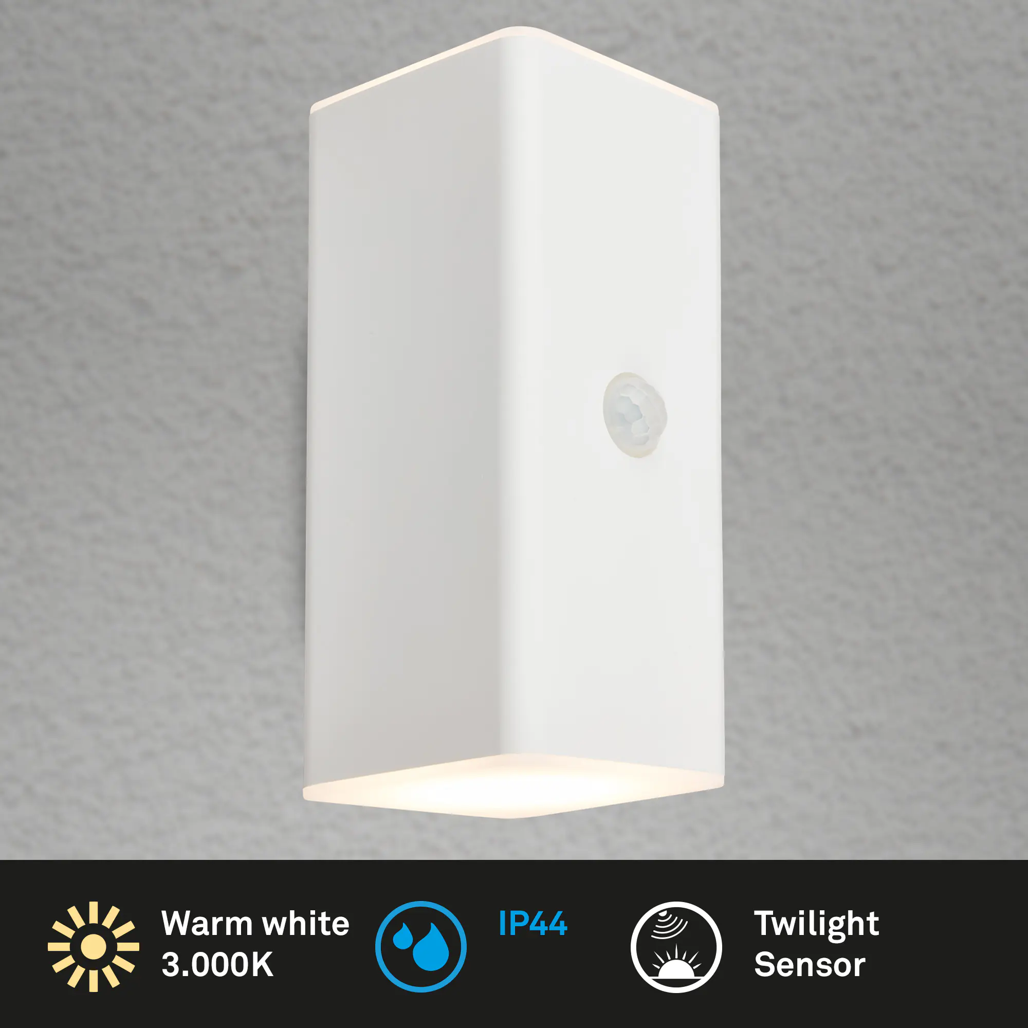 Briloner LED Akku-Außenwandleuchte Kuni 6W weiß warmweiß