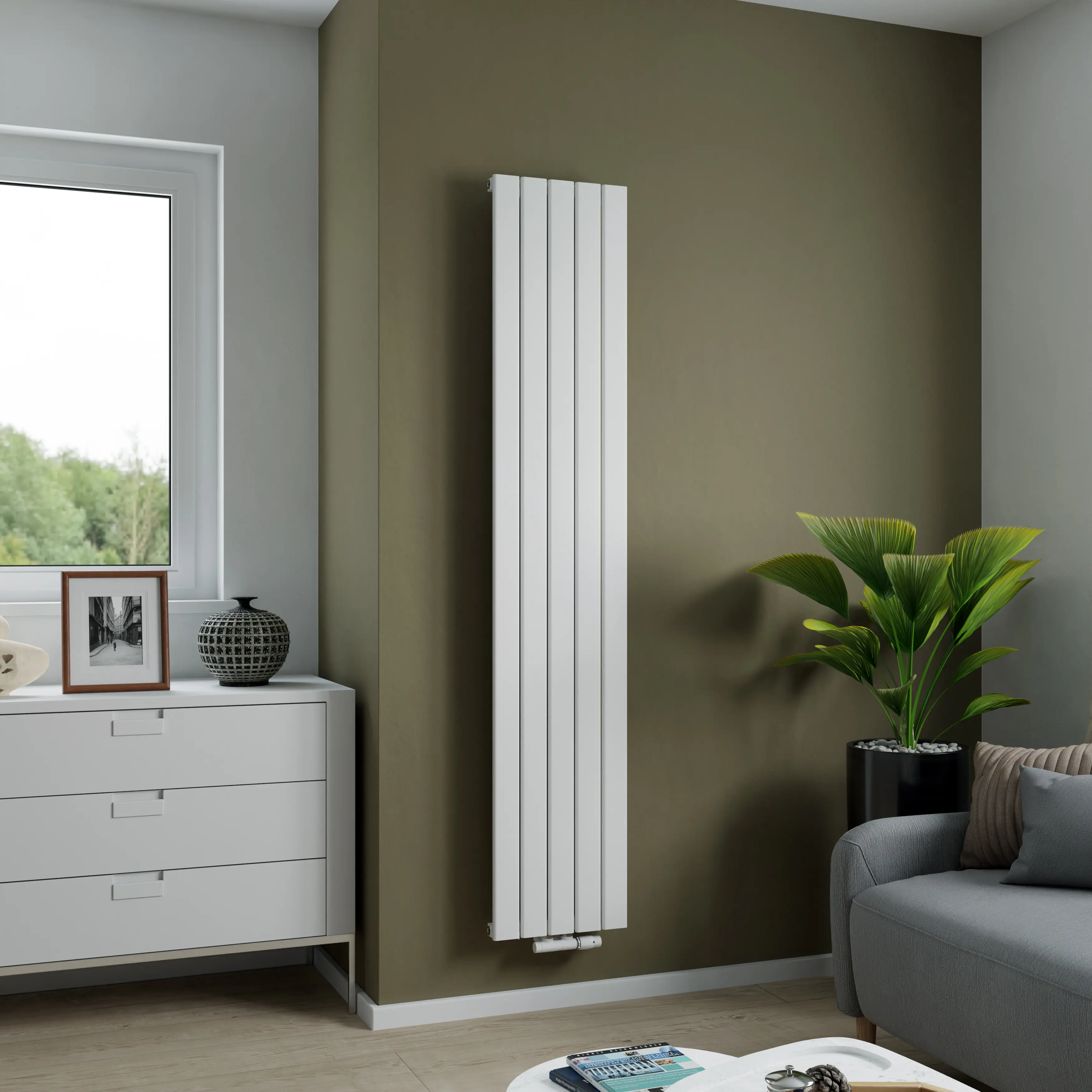 Ximax Design-Heizkörper Levis 180 x 34,5 cm 685 Watt weiß Struktur