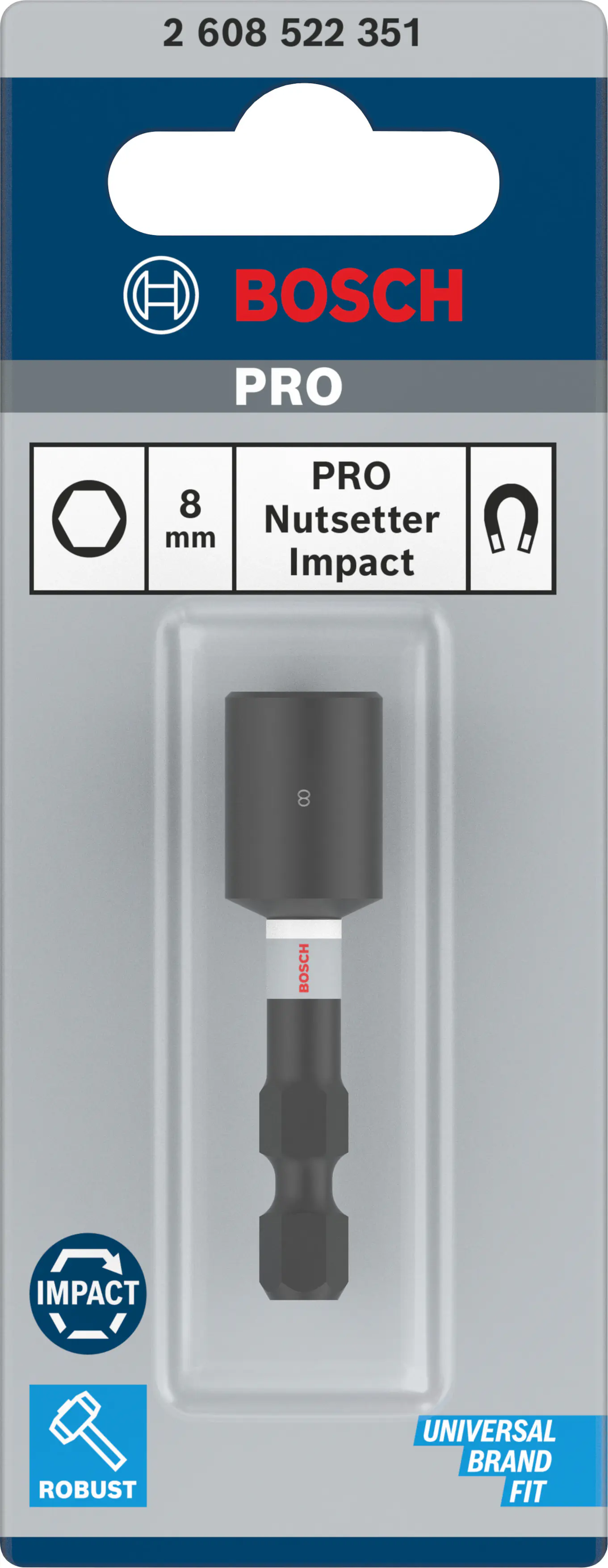 Bosch PRO Steckschlüssel Impact Bit 8 x 50 mm