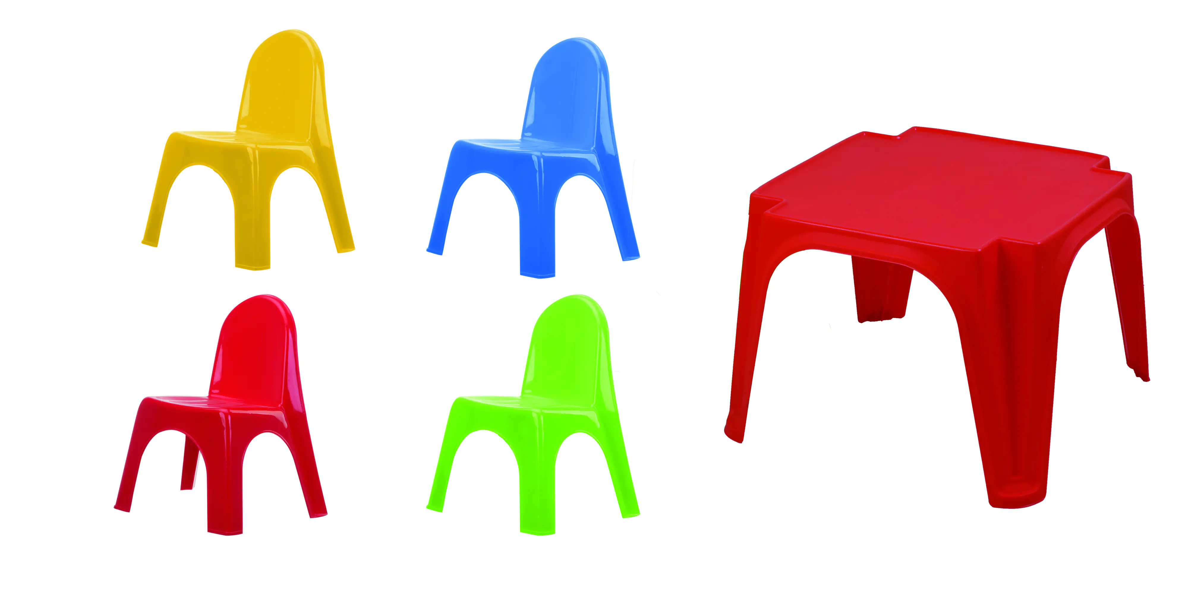Starplast Kinder Möbelset Tisch mit 4 Stühlen 