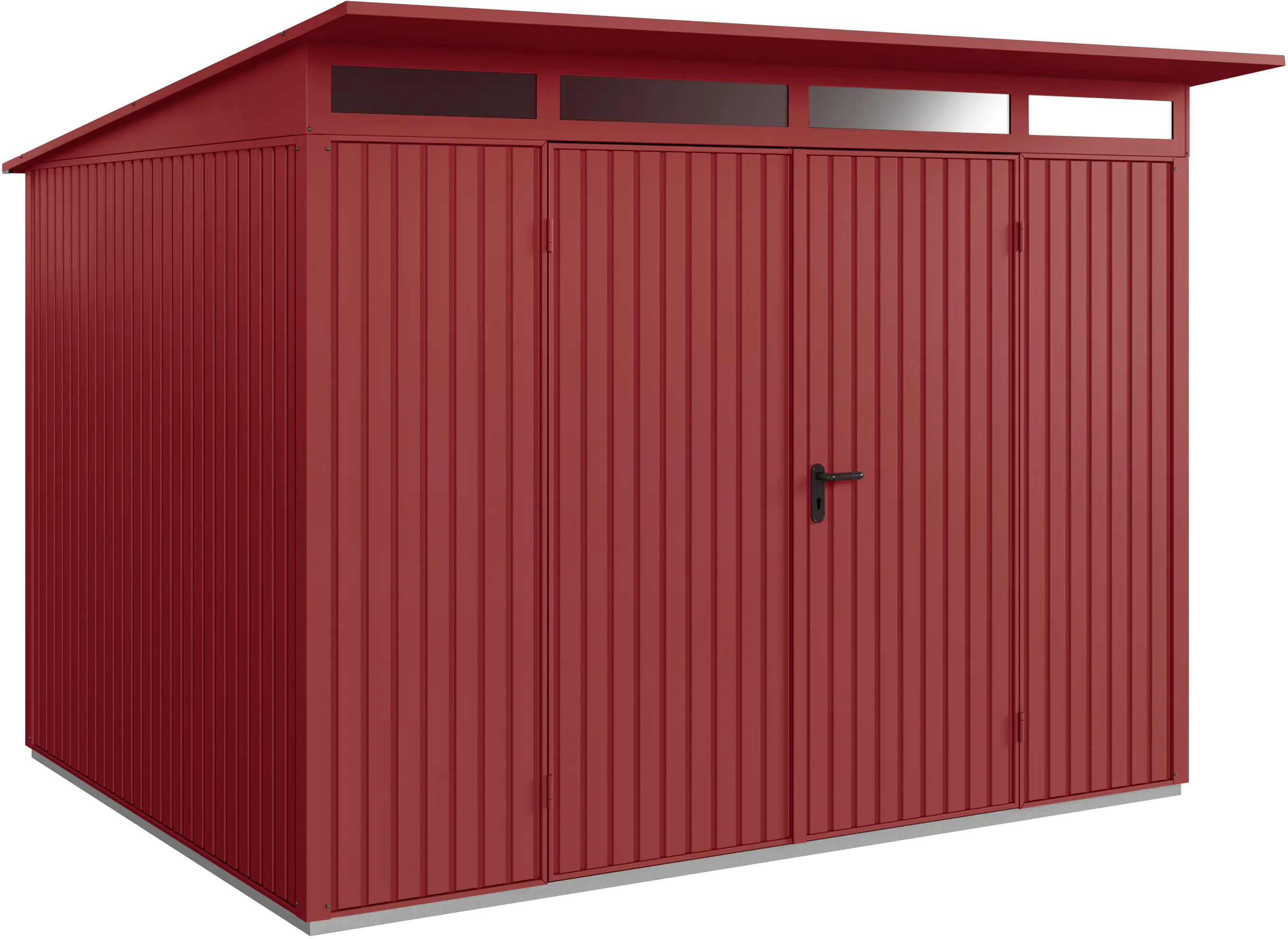 EcoStar Gerätehaus Trend-P Typ 3 purpurrot 312,7 x 283,4 x 232,3 cm
