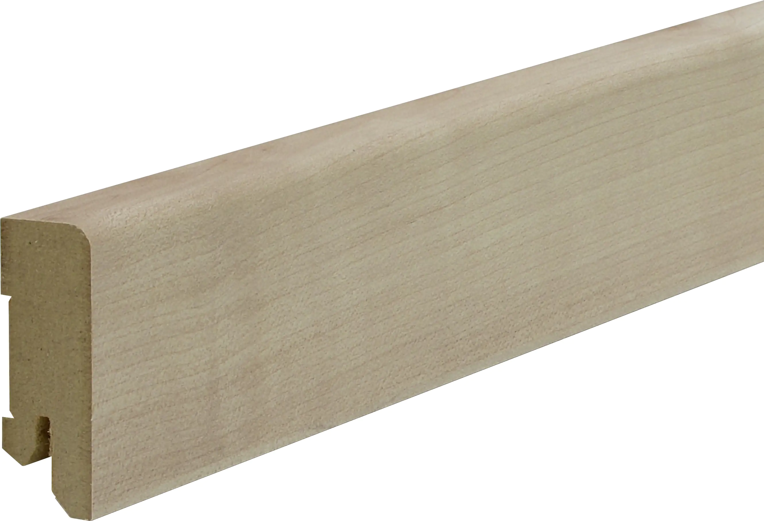 B.S. Bauprogramm Clip-Sockelleiste 250 cm 50 x 18 mm Birke geplankt