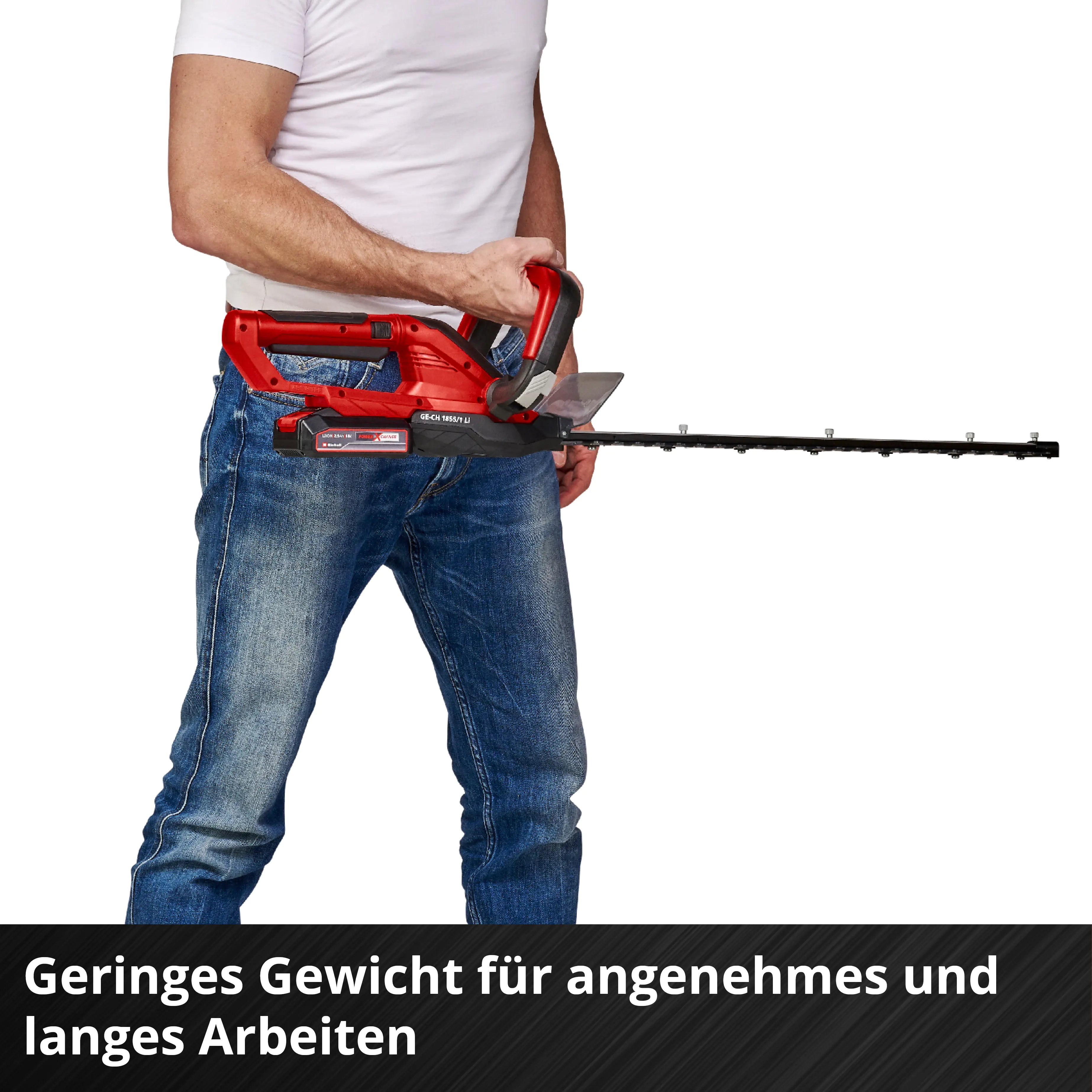 Einhell Akku-Heckenschere GC-CH 1855 55 cm Schnittlänge mit 1 x 2,5 Ah Akku
