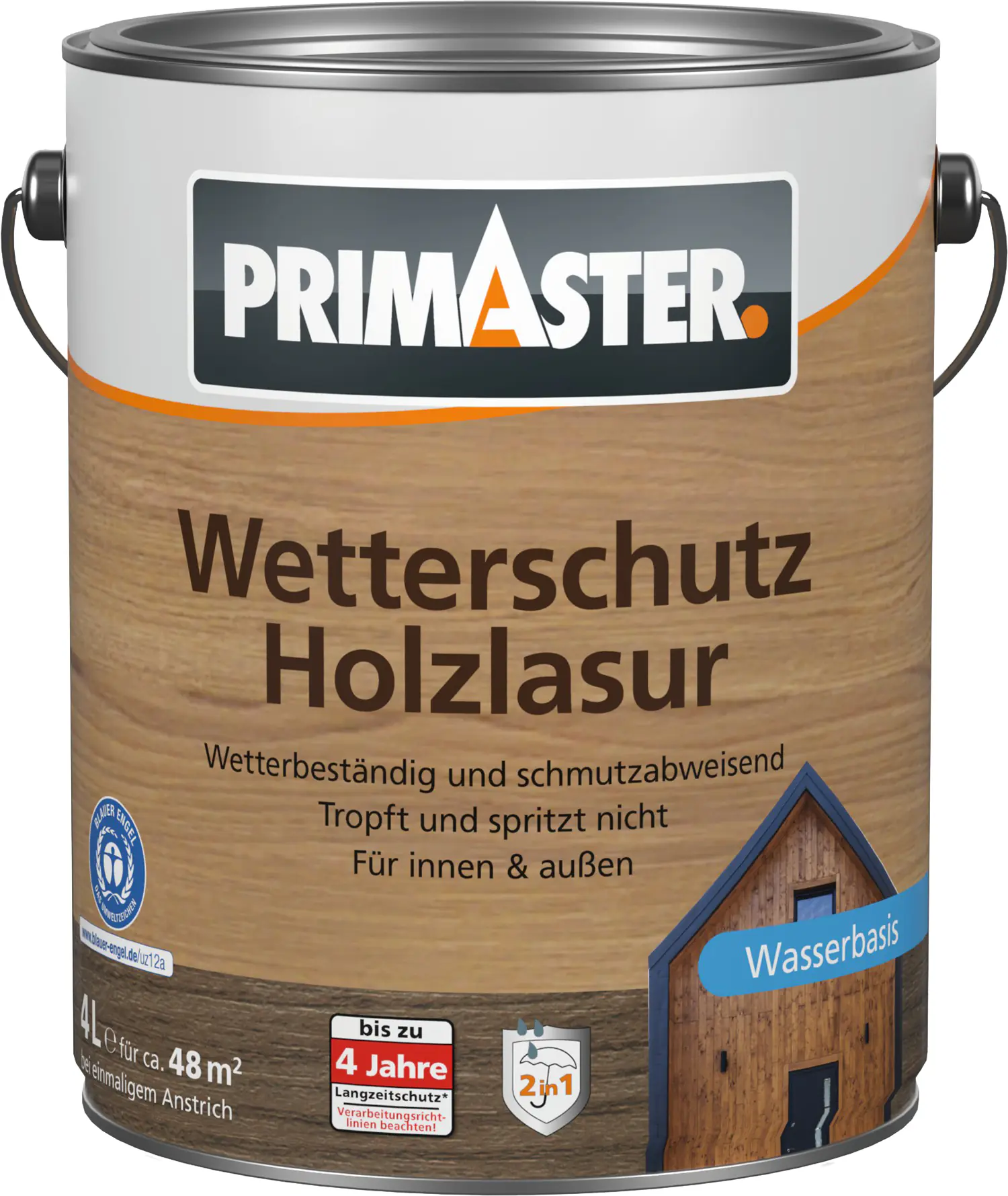 Primaster Wetterschutz Holzlasur 4 L palisander