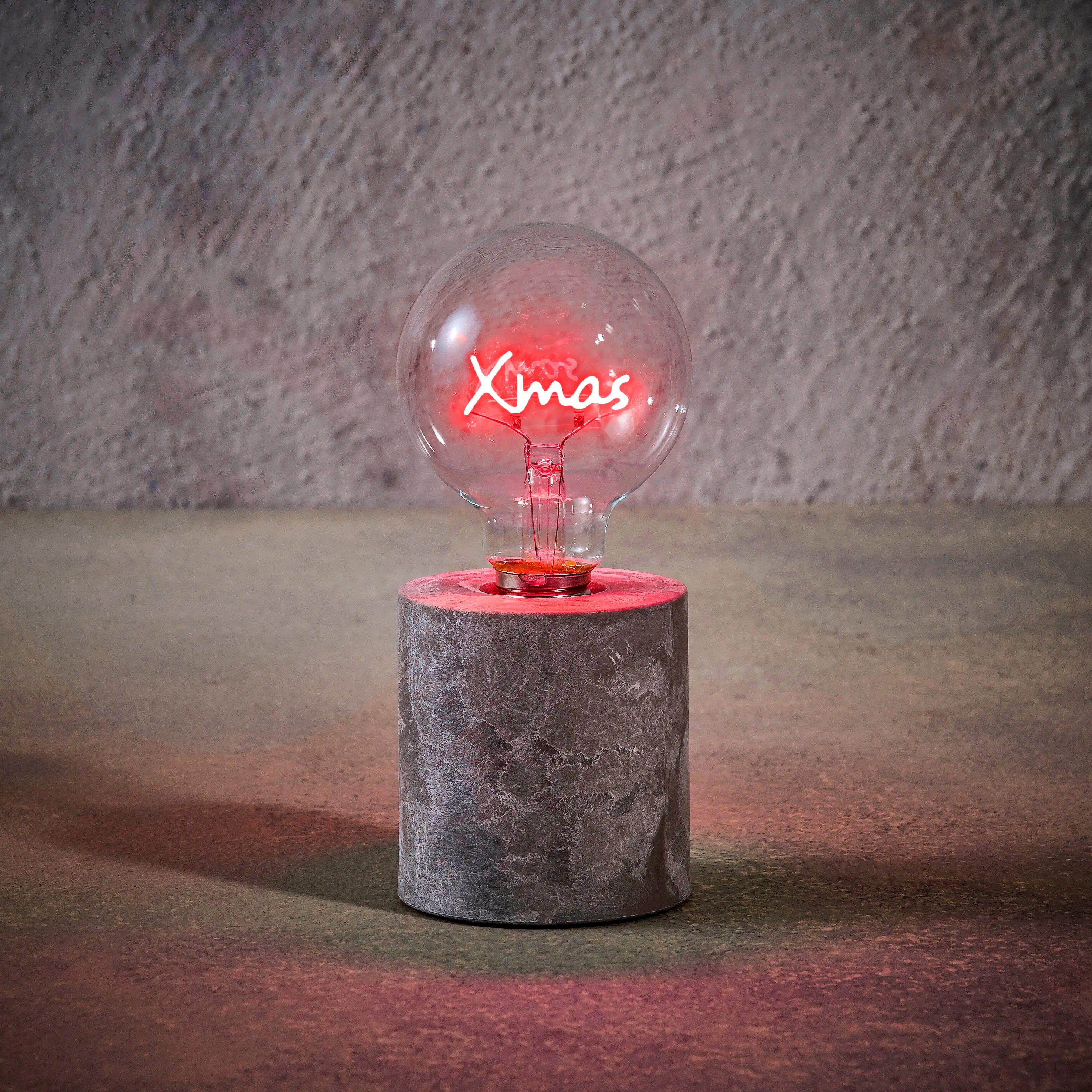 Luca Lightning LED Tischlampe Xmas mit Timer Ø 8 x 18 cm grau