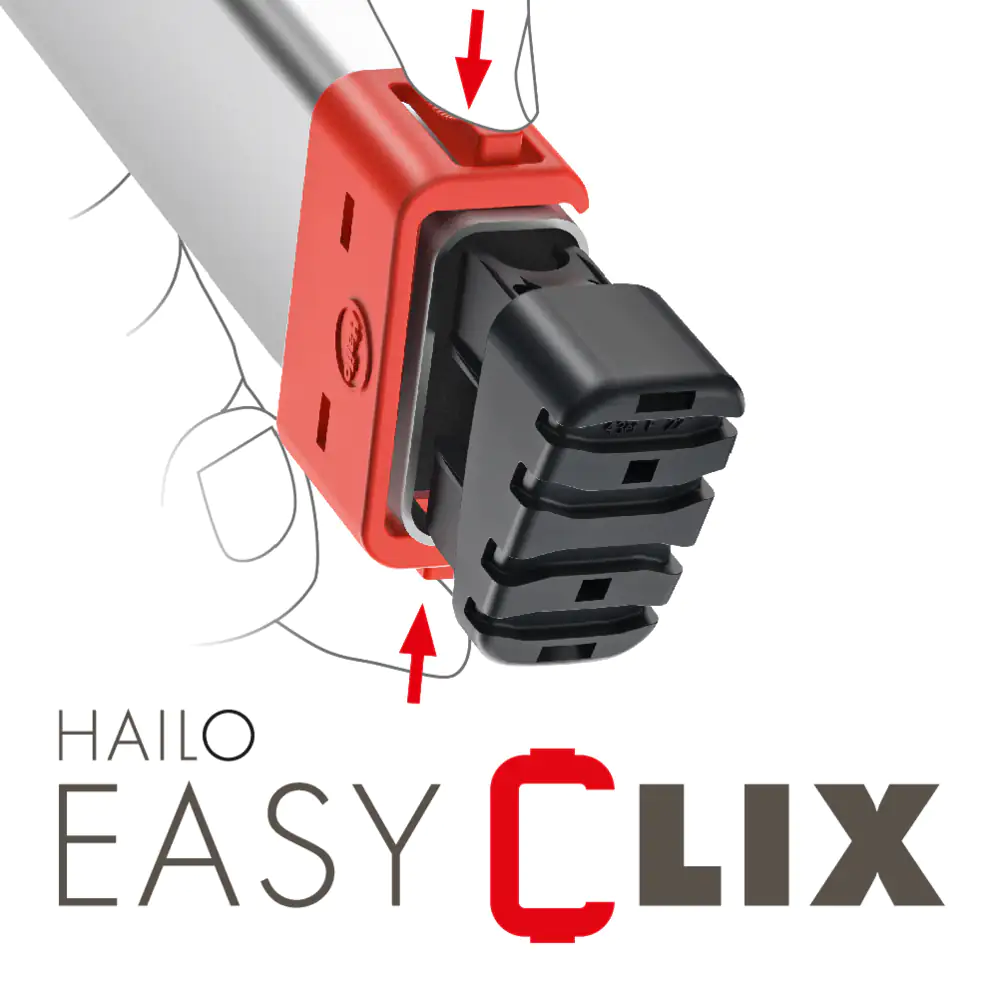 Hailo Aluminium-Sicherheits-Stehleiter L75 ComfortLine 3,28 m
