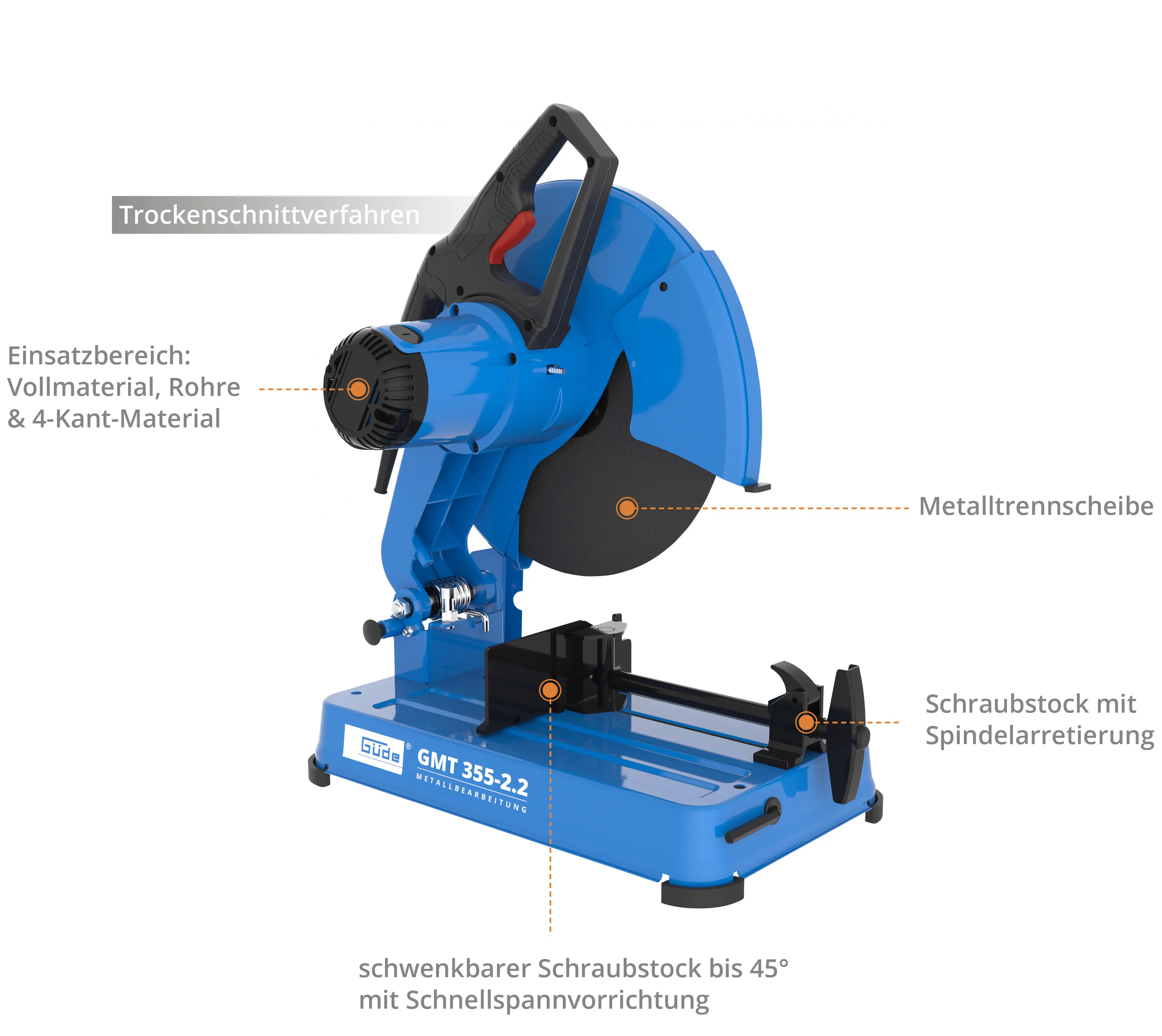 Güde Metalltrennsäge GMT 355-2.2 2200 W 4200 min-1