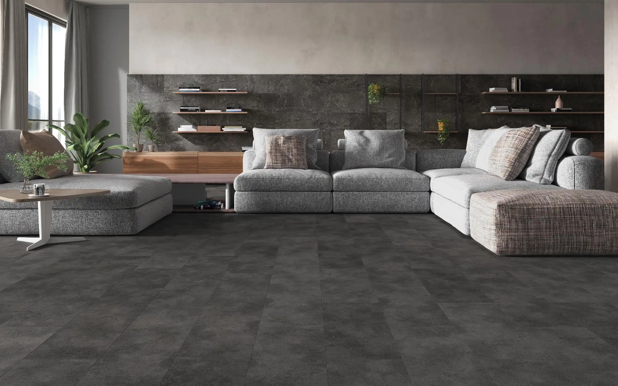 Classen Laminat Fliese 60,4 x 28 cm Concrete black