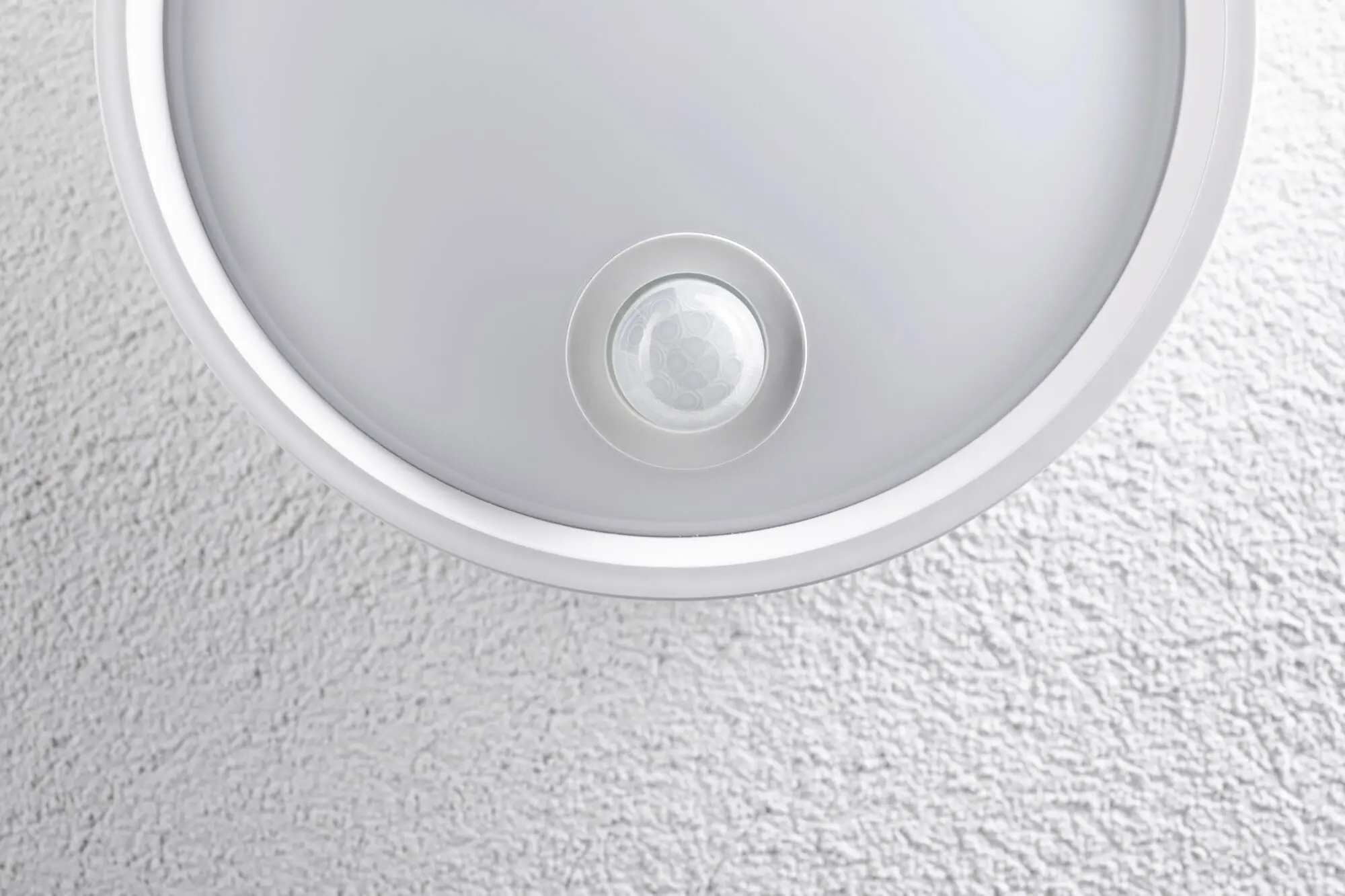 Paulmann LED Außenleuchte Platomo weiß Ø 18 cm mit Bewegungsmelder