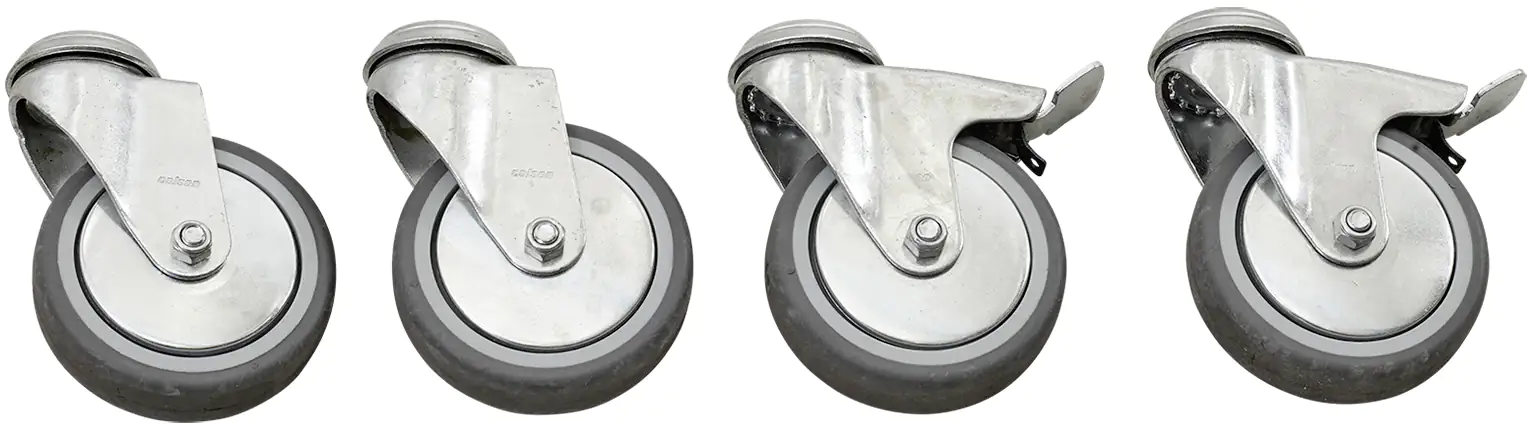 Plus Räder für Cubic Blumenkasten Räder Ø100 mm (4 Stck.) Verzinkt
