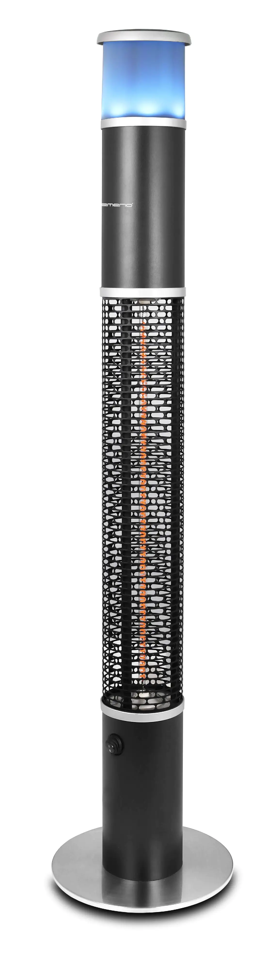 emerio Inrarot Heizlüfter 1500 W, mit LED Leuchte, Lautsprecher Bluetooth