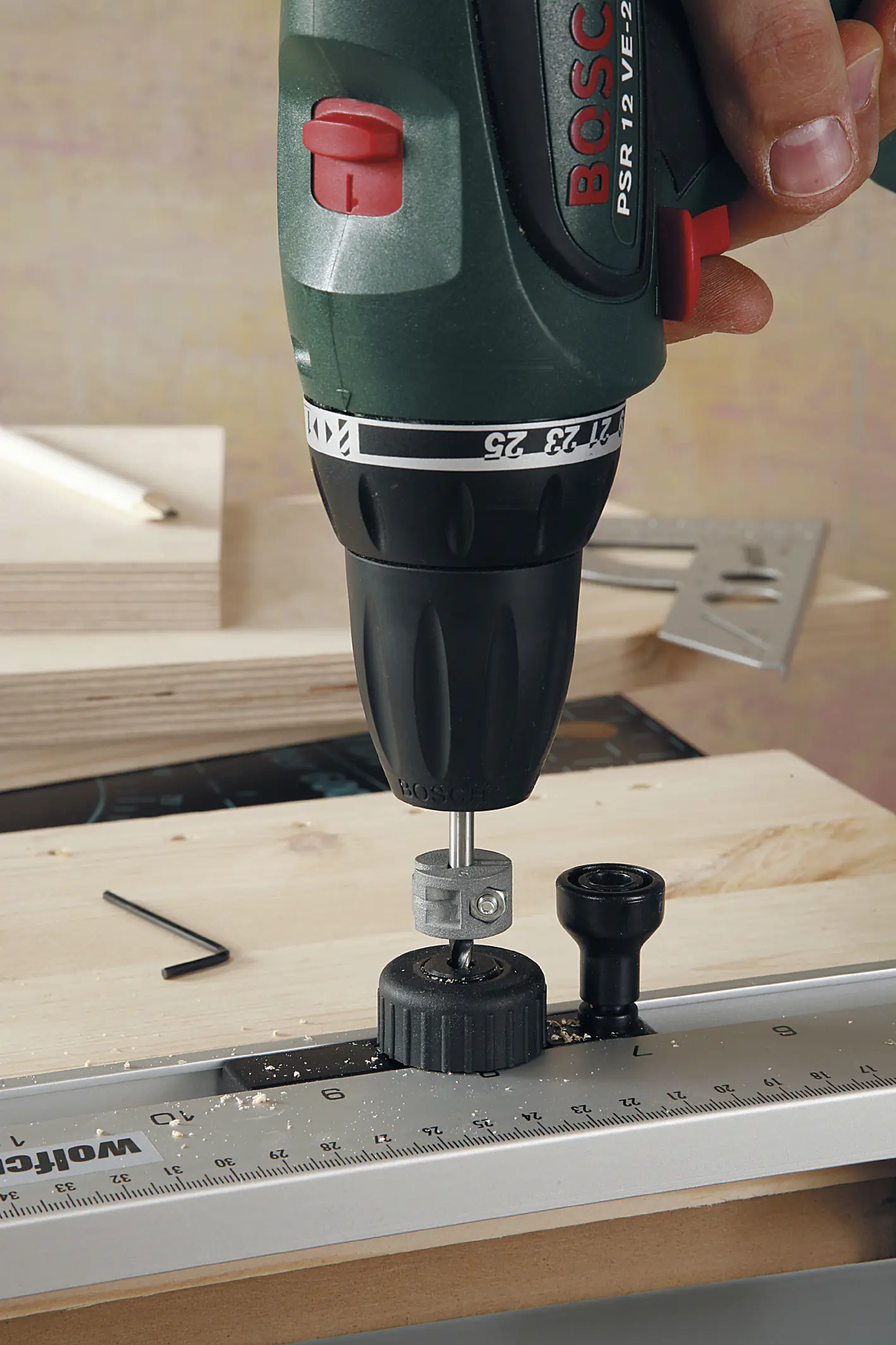 Wolfcraft Tiefenstopp 3-teilig Ø 6, 8, 10 mm