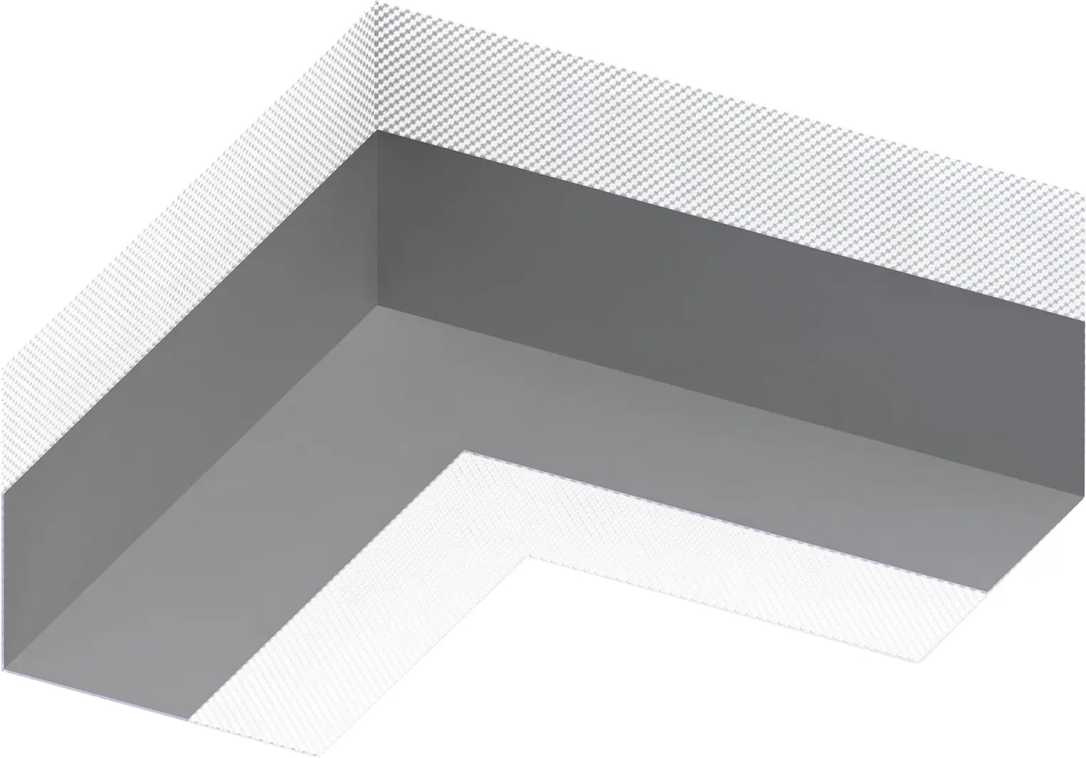 alfer Innenecken 60 mm 60 x 135 mm PVC (Kunststoff) glatt grau