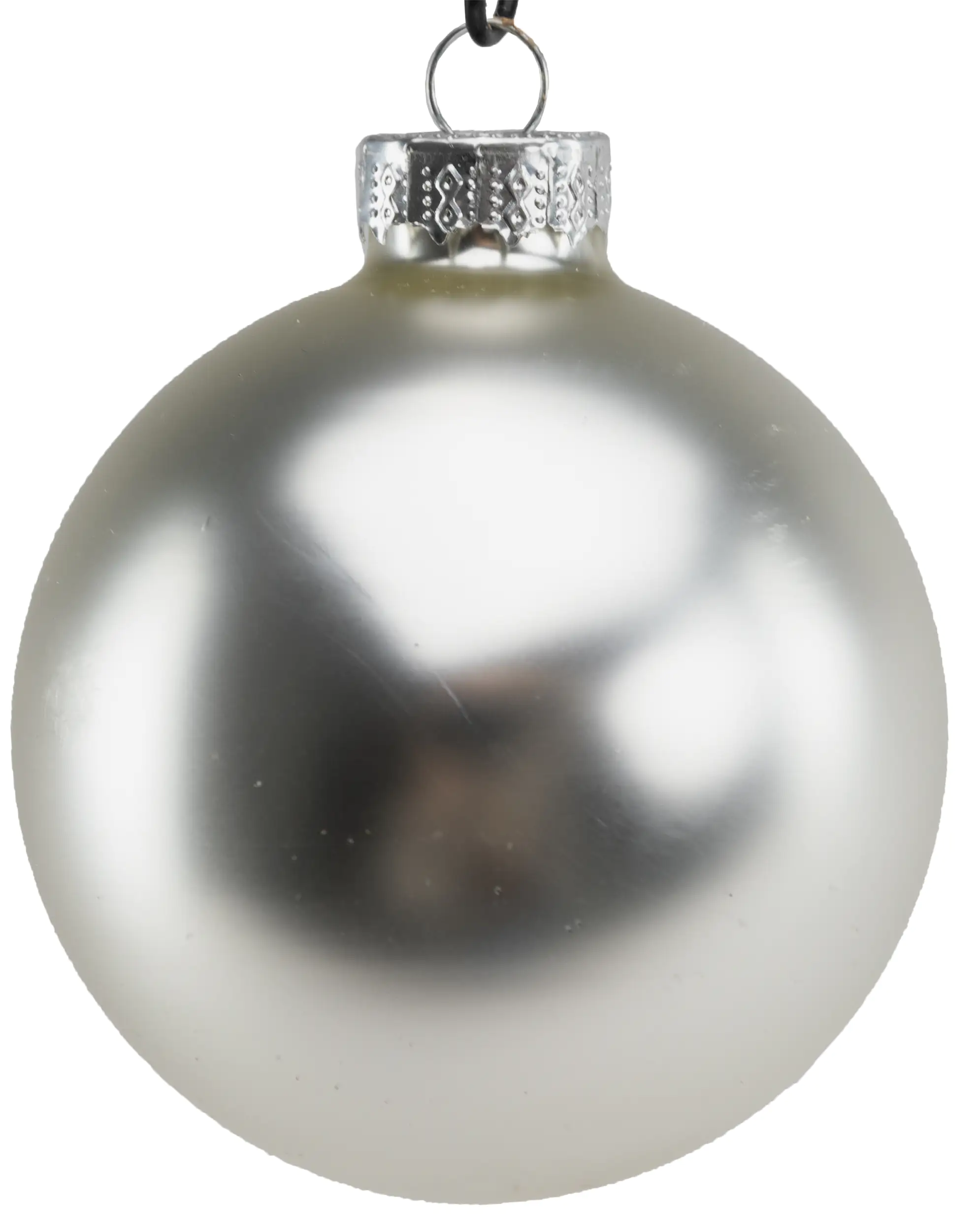 TrendLine Weihnachtskugeln aus Glas Ø 5/ 5,7/ 6,7 cm silber 42 Stück