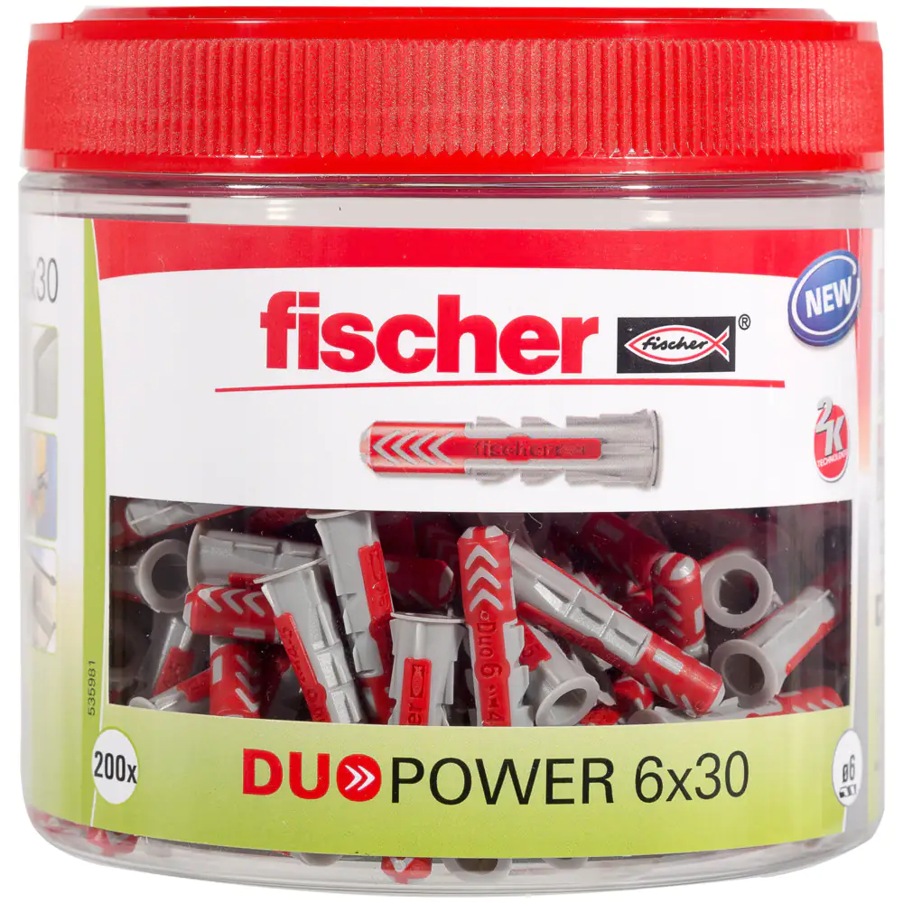 Fischer Dübel DuoPower 6.0 x 30 mm - 200 Stück