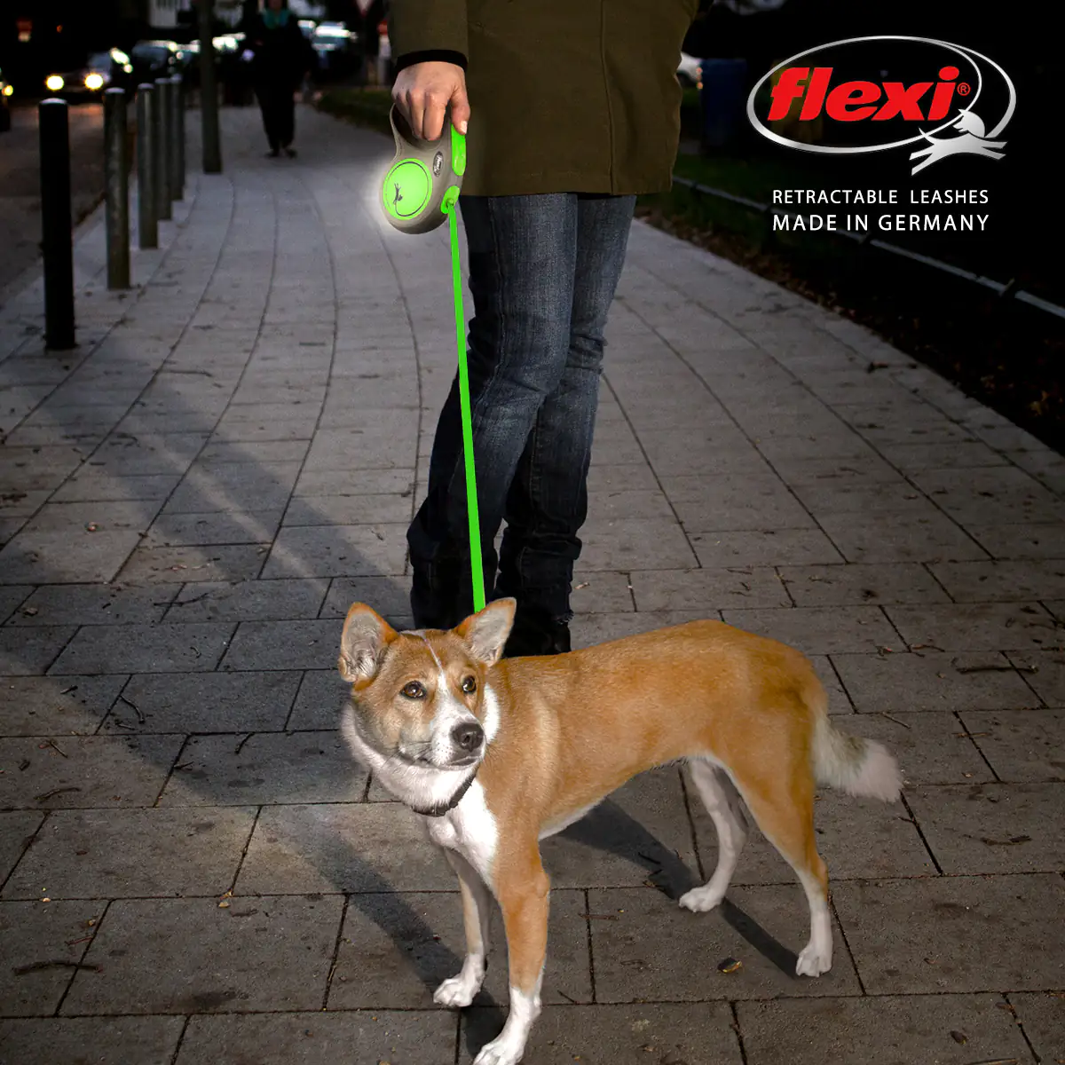 Flexi Hundeleine New Neon Gurt M neongrün