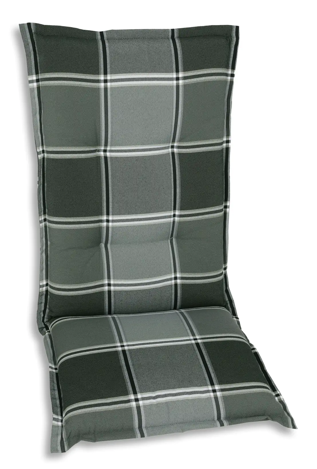 GO-DE Hochlehner-Auflage 123 x 50 x 9 cm, grau kariert