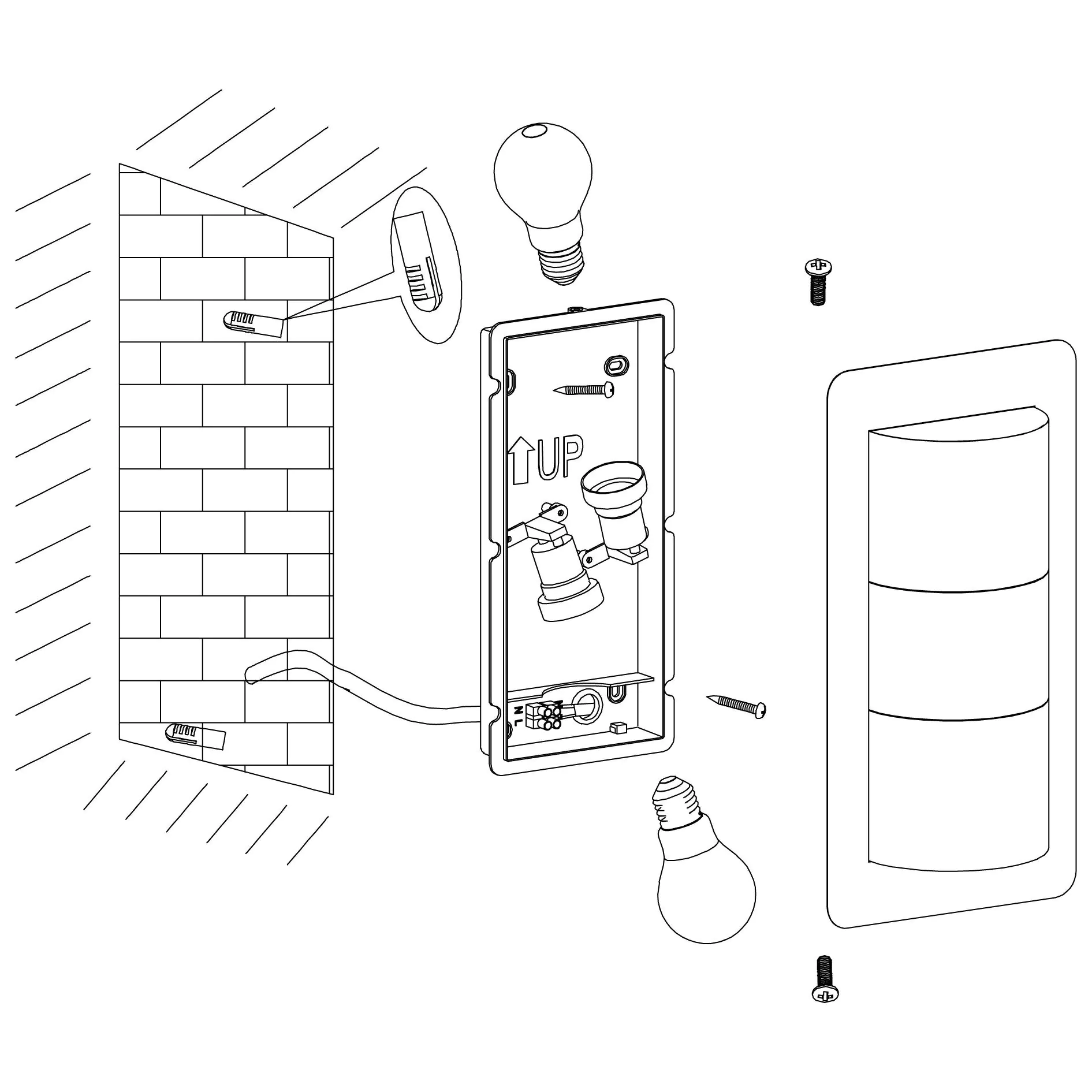 Eglo Außen-Wandleuchte Cistierna E27 edelstahl/weiß Up- & Downlight