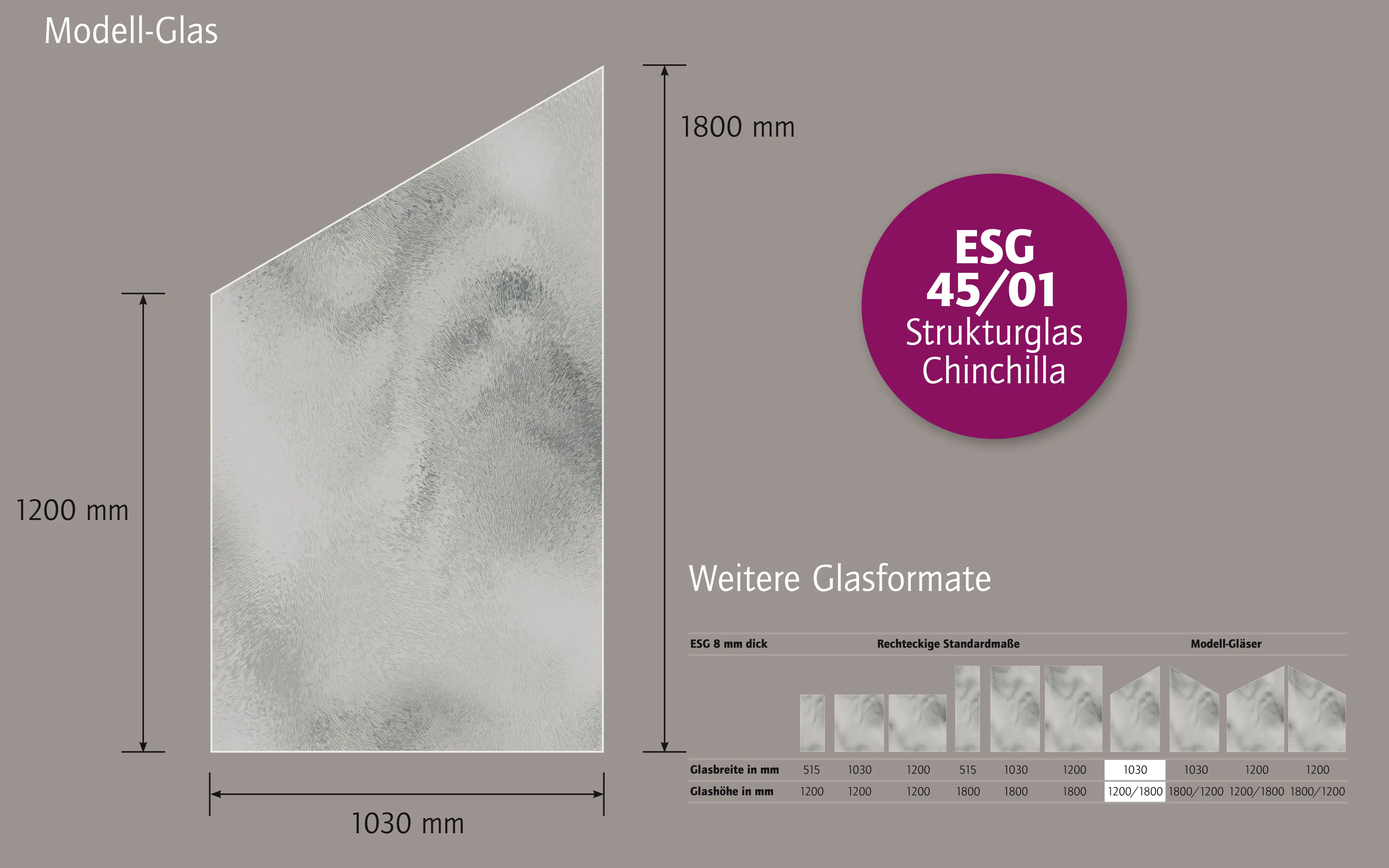 Ambiente Glaszaun B: 103 x Höhe: L 120/R 180 cm, gehärtetes 8 mm Glas