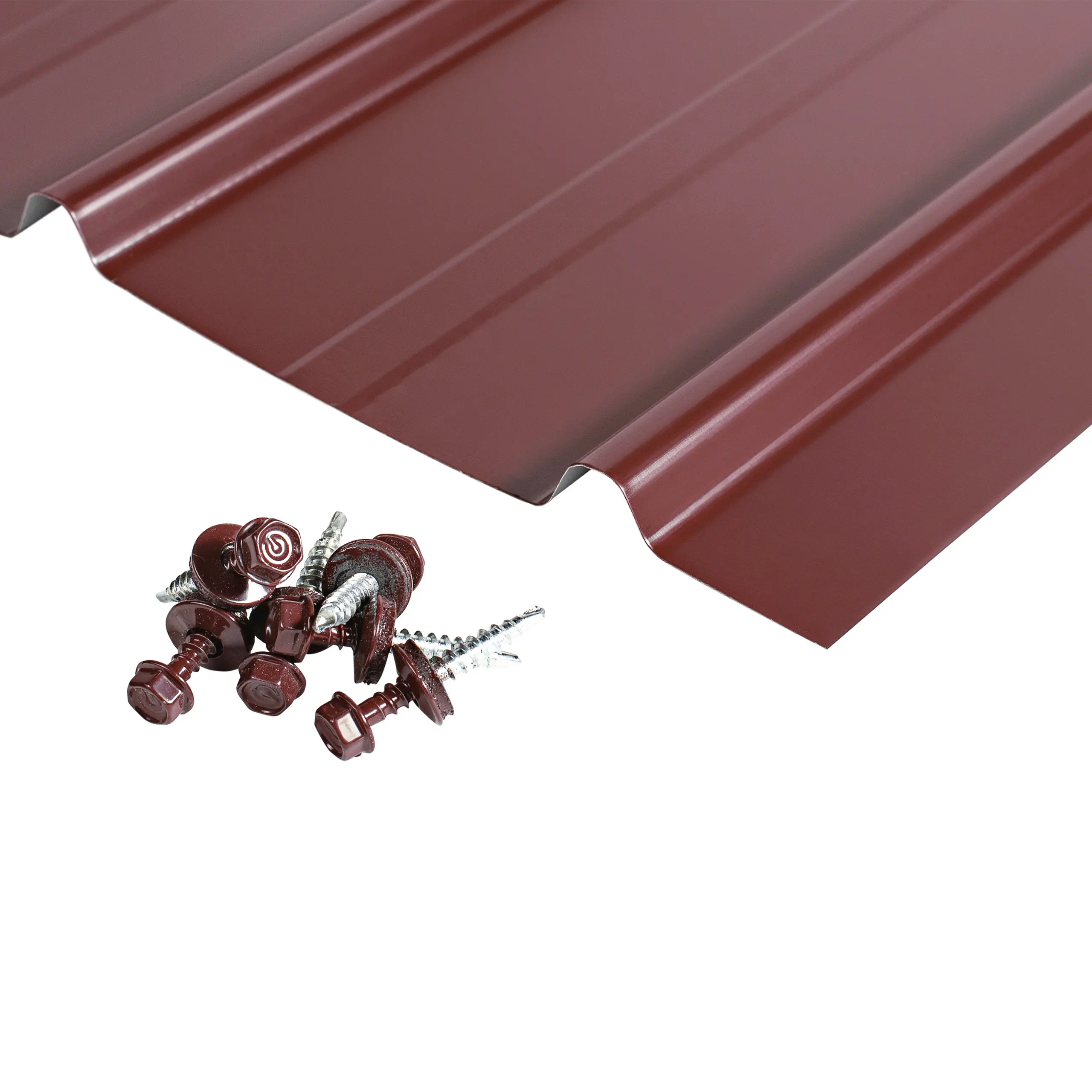 SMART Cover Set H12 Plus Trapez-Abdeckblech inkl. Schrauben Rot RAL 3011 12 Stück