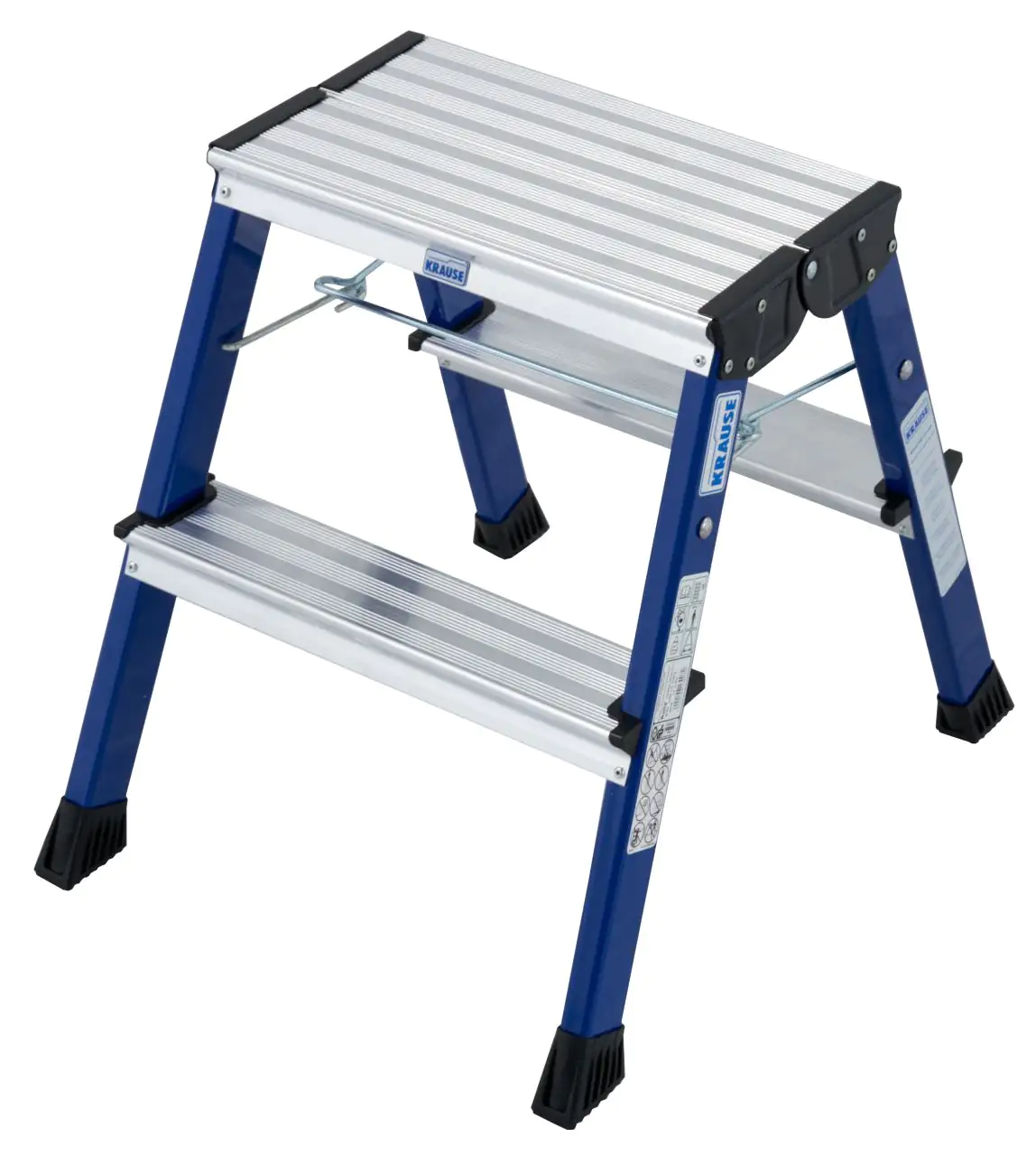 Krause Aluminium-Klapptritt MONTO Rolly blau 2,45 m