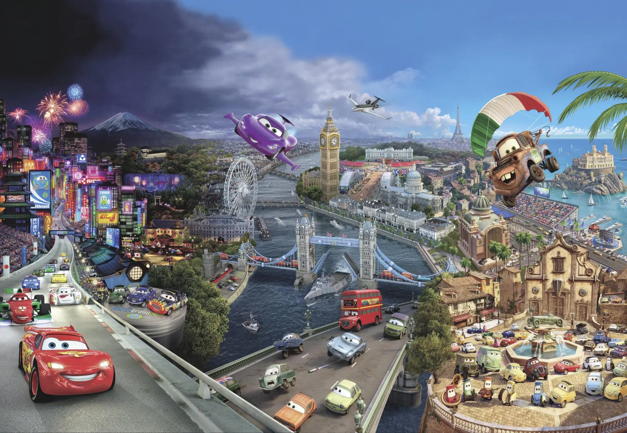 Komar Fototapete Cars World 368 x 254 cm 