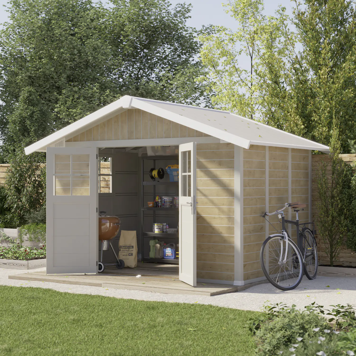 Grosfillex Gartenhaus Deco H 7,5 370 x 298 cm (inkl. Dachüberstand)