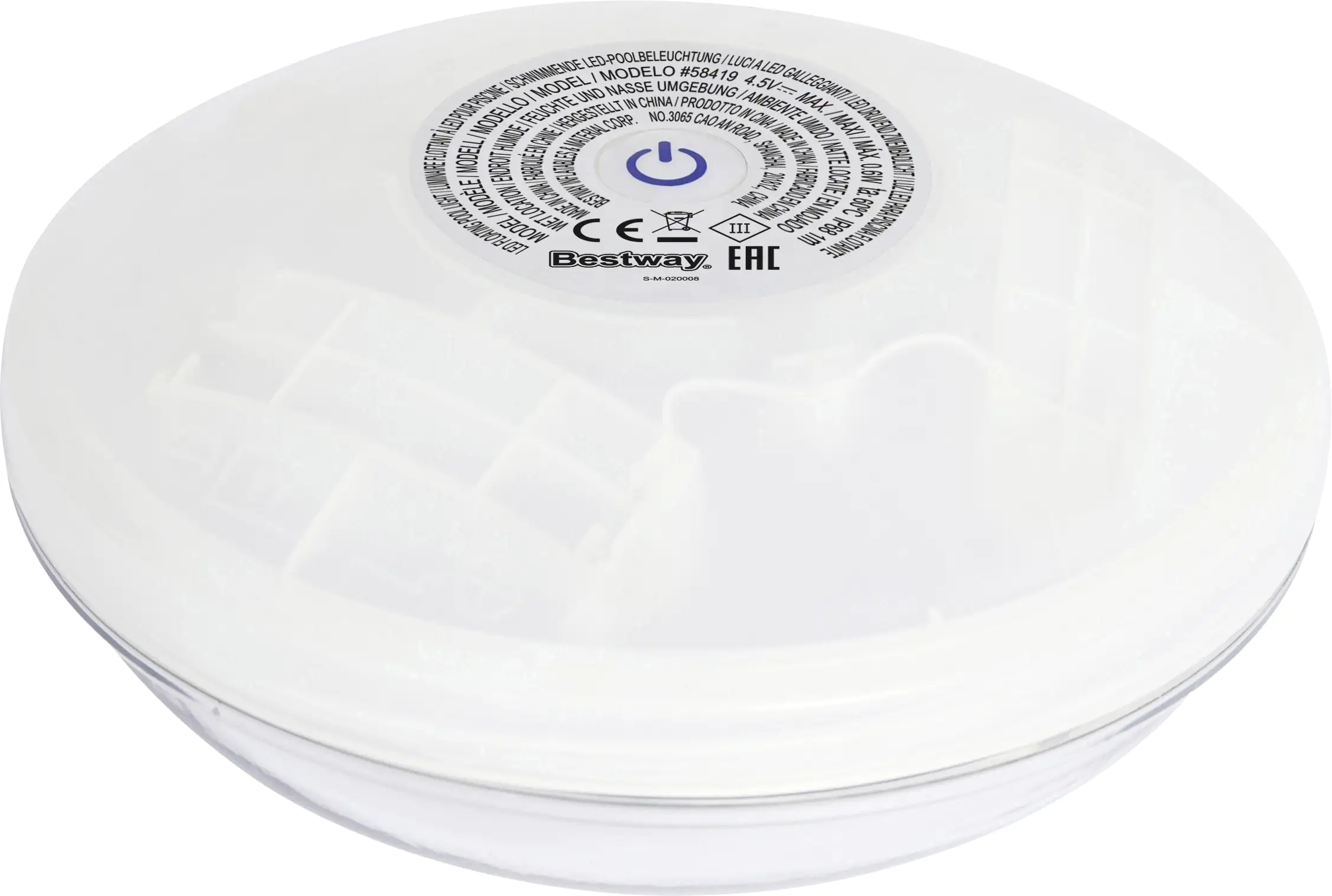 Bestway Flowclear Schwimmende batteriebetriebene LED-Poolleuchte Ø14 cm