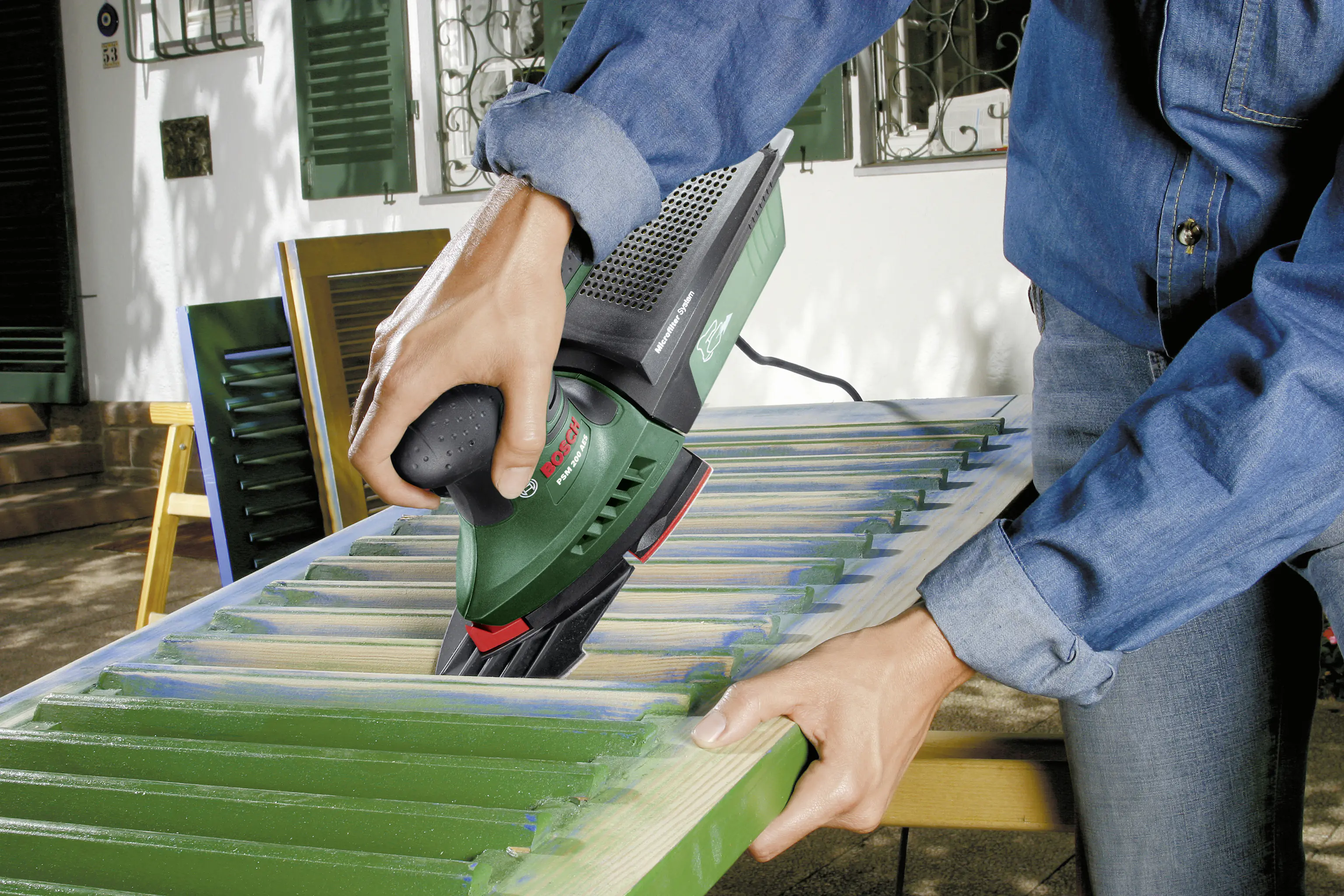 Bosch Multischleifer PSM 200 AES 200 W, inkl. Zubehör, im Koffer