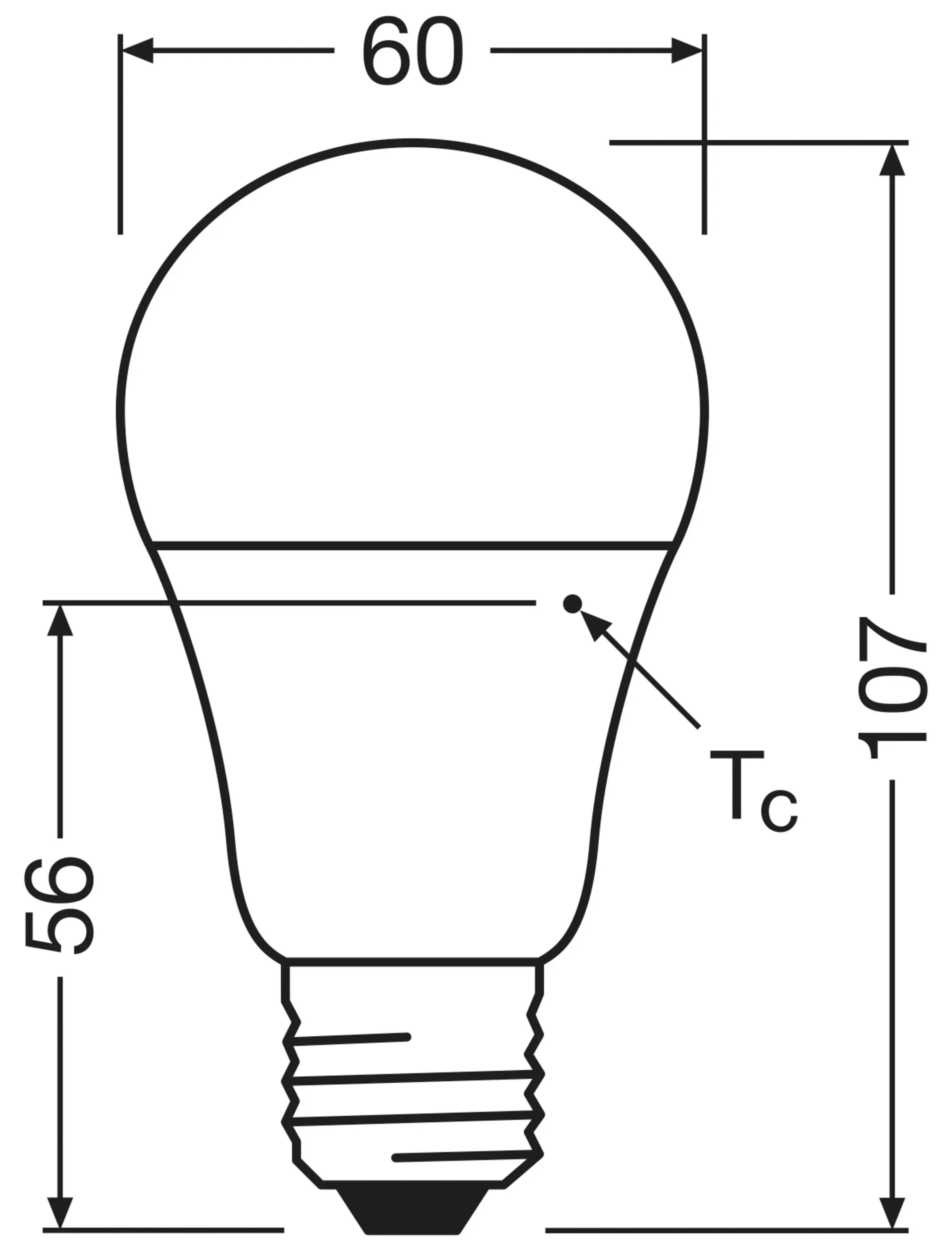 Bellalux LED Leuchtmittel Klassik CLA40 E27 4,9 W warmweiß matt