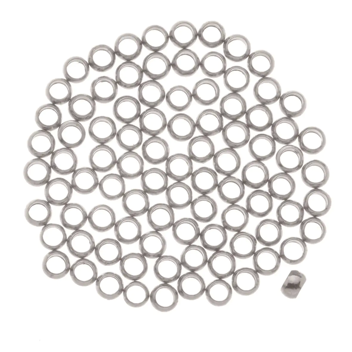 Glorex Quetschperlen 3 mm silberfarben ca. 35 Stück
