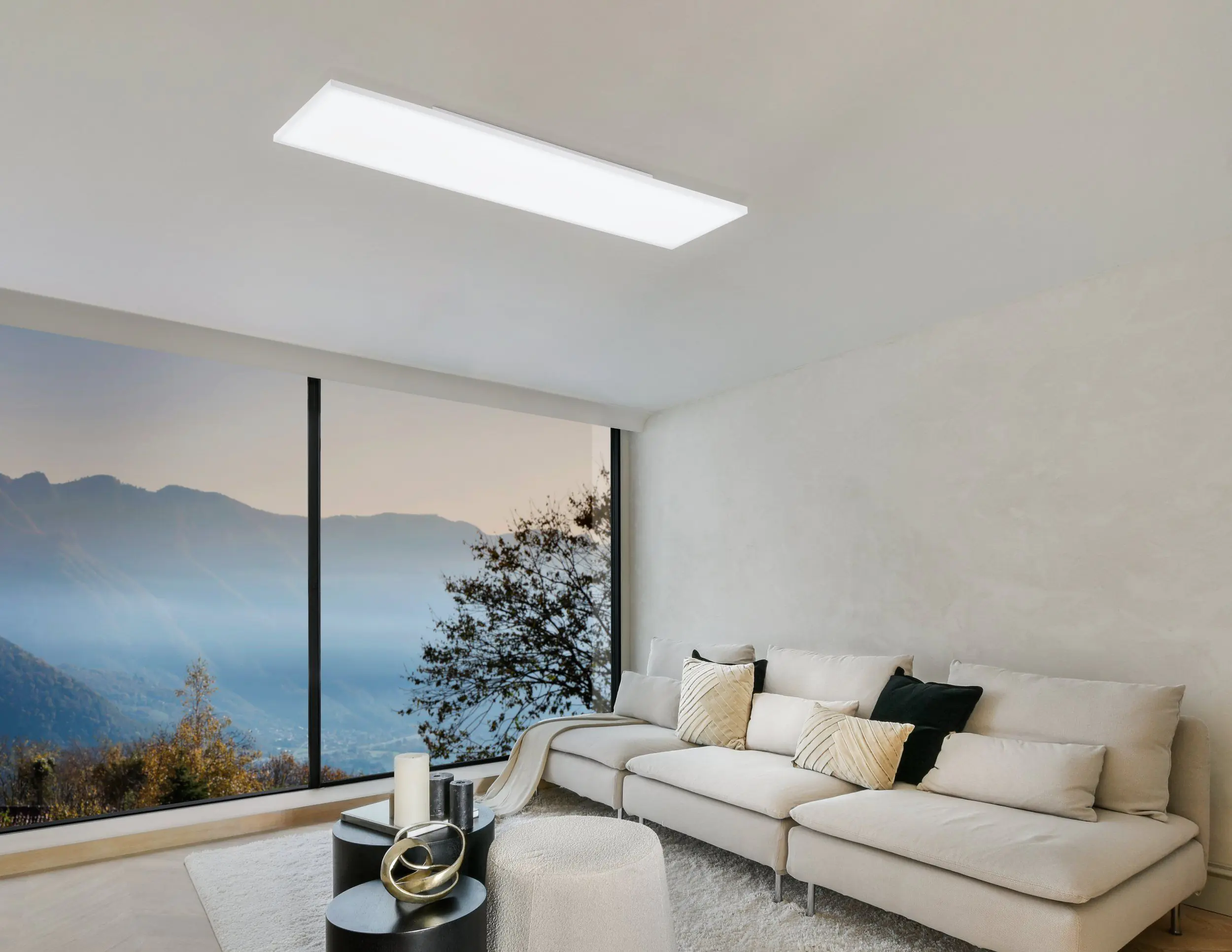 Eglo Connect LED Deckenleuchte Turcona-Z weiß 120 x 30 cm dimmbar, ww-kw